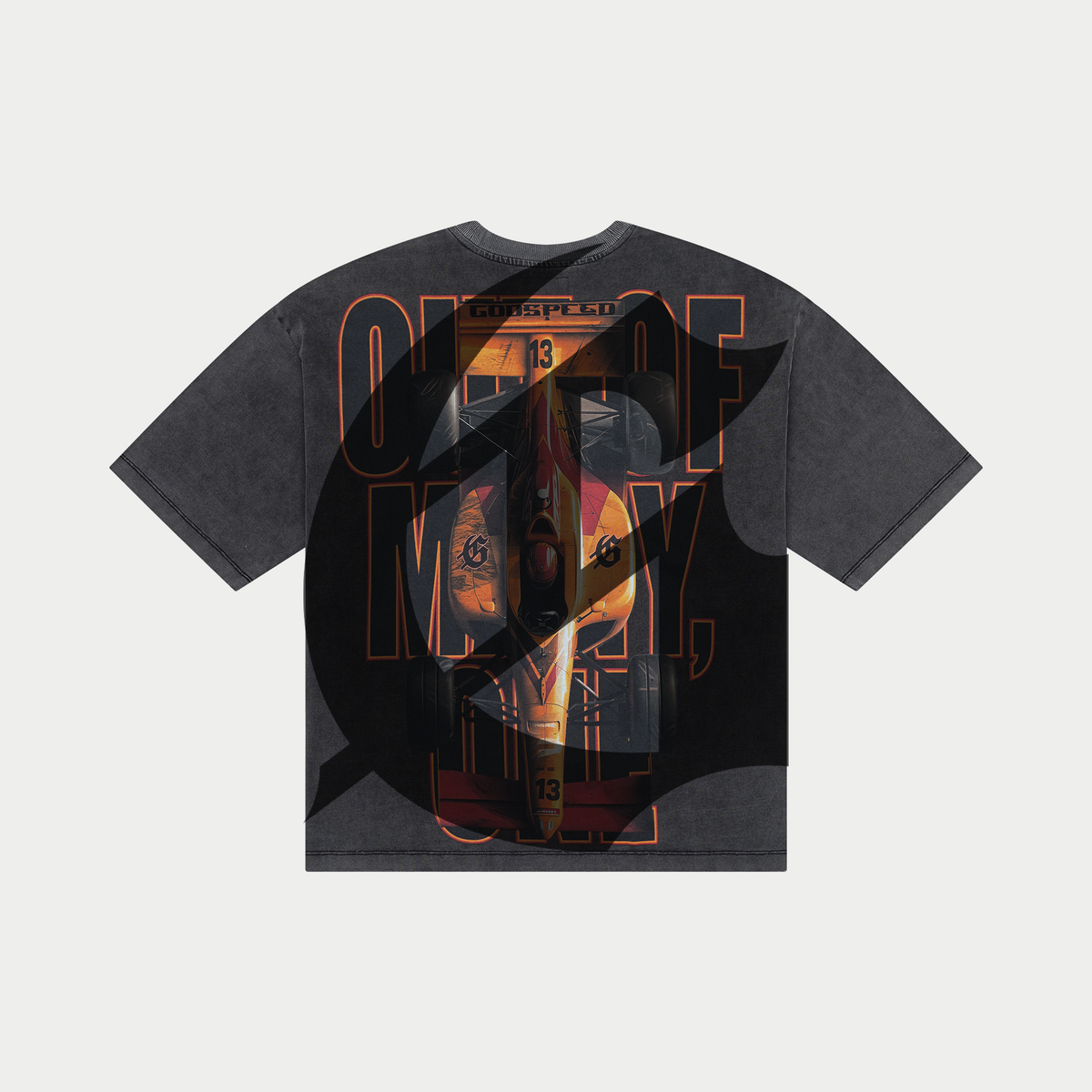 Brand new Godspeed Tee "F1 Finishline (Grey wash) "