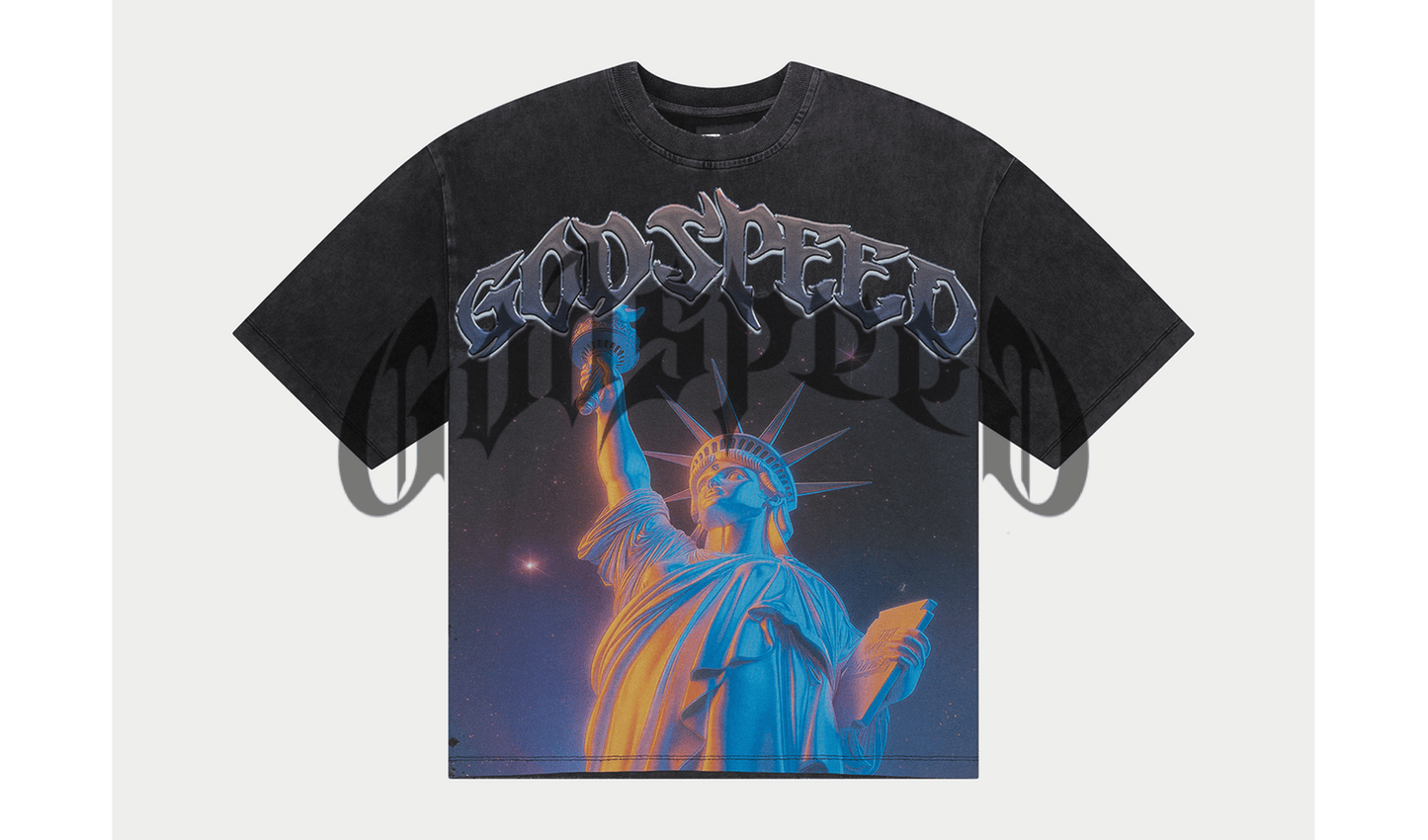 Brand new Godspeed Tee "Purple City (Grey Wash)"