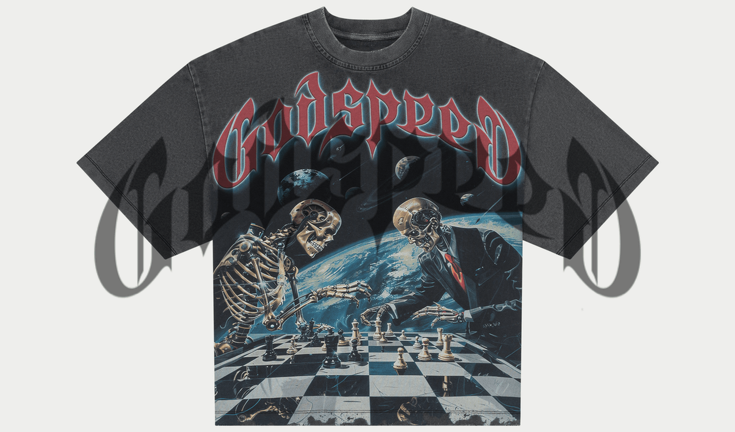 Brand new Godspeed Tee "Checkmate (Grey wash)"