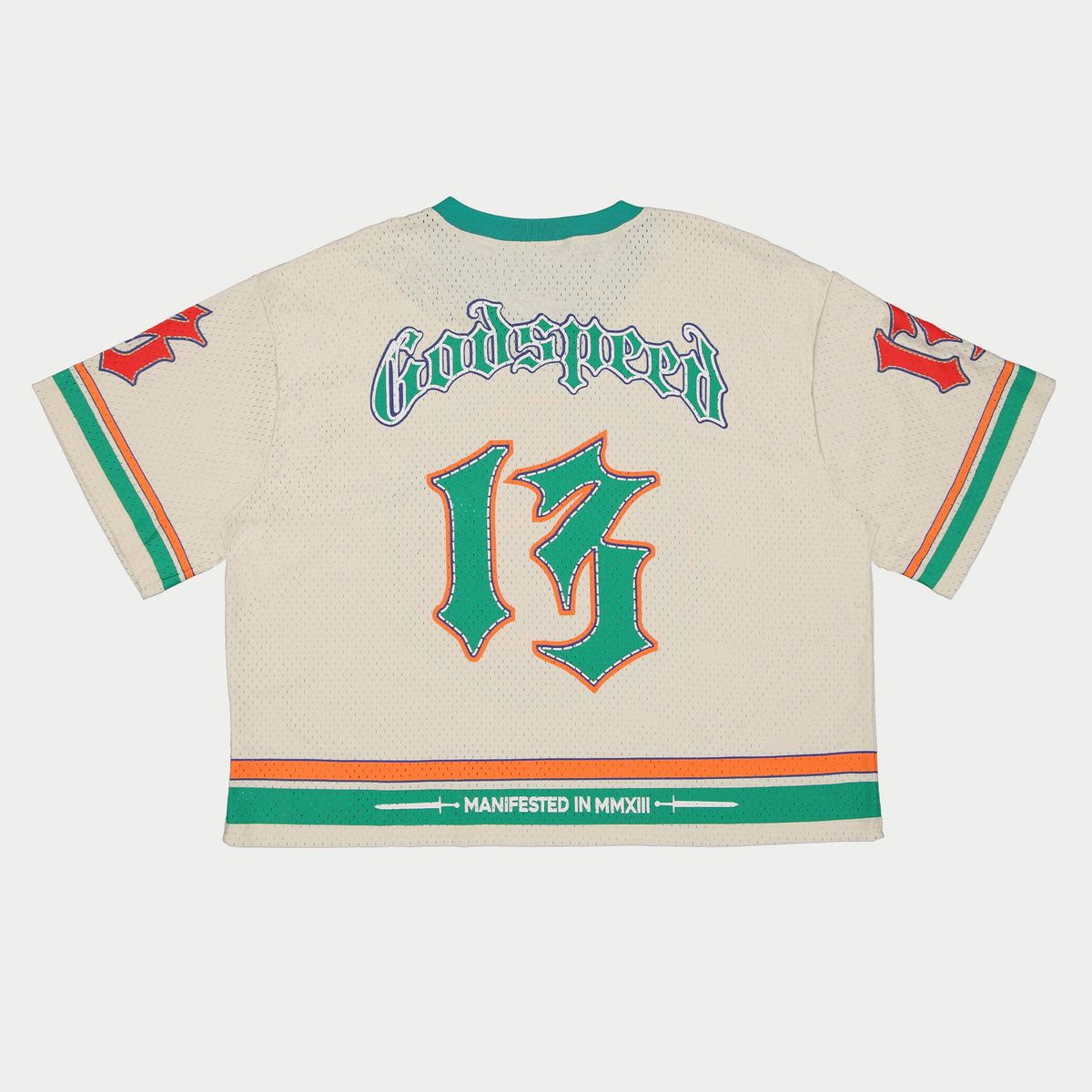 Godspeed First Down Jersey (Bone/Teal/Orange) Brand new