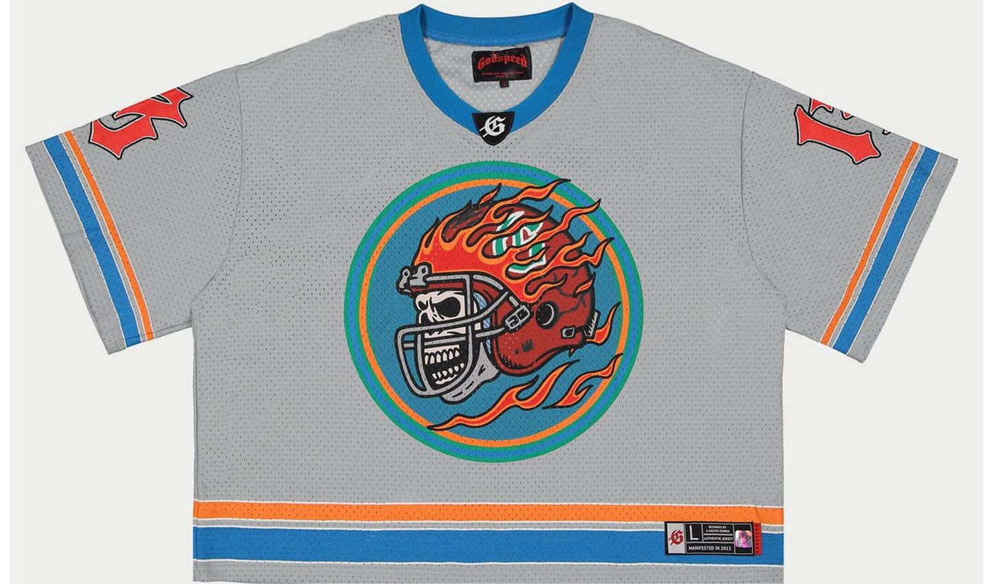 Godspeed First Down Jersey (Grey/Blue/Orange) Brand new