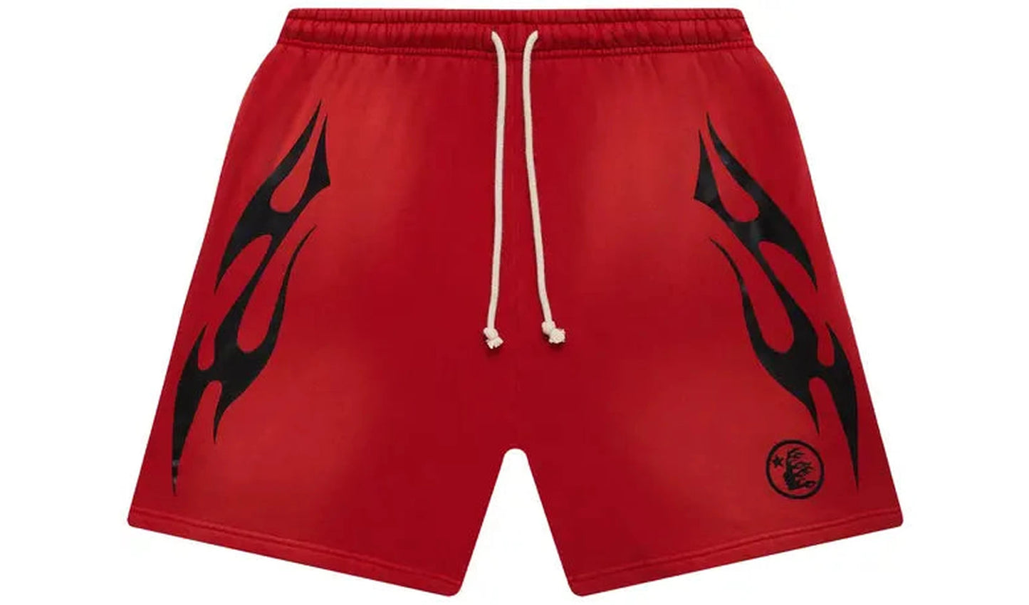 Hellstar Flame Shorts 'Red' Brand new