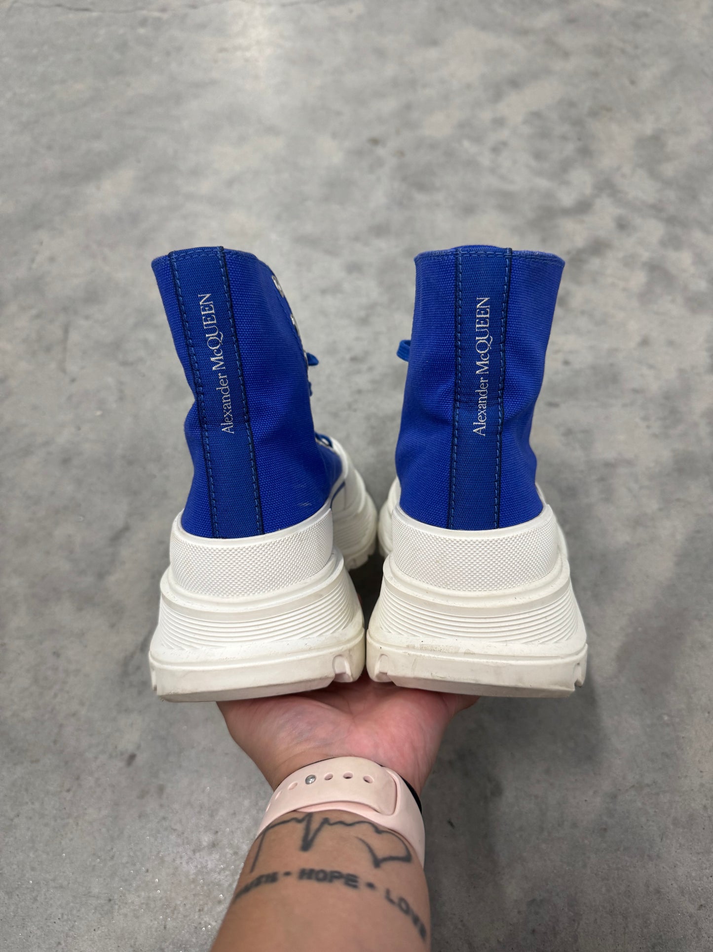 ALEXANDER MCQUEEN TREAD SLICK BOOT “ Blue “
