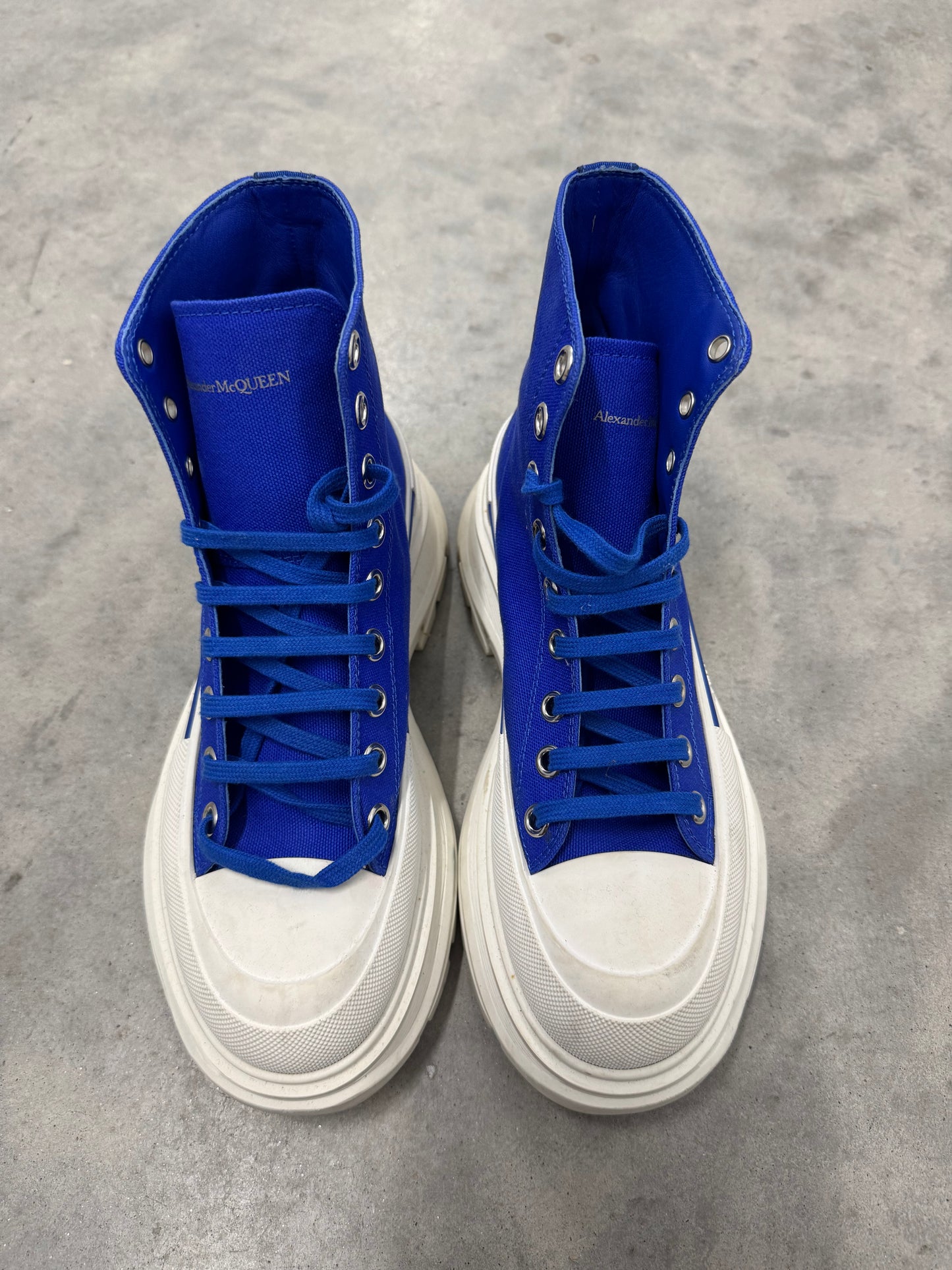 ALEXANDER MCQUEEN TREAD SLICK BOOT “ Blue “