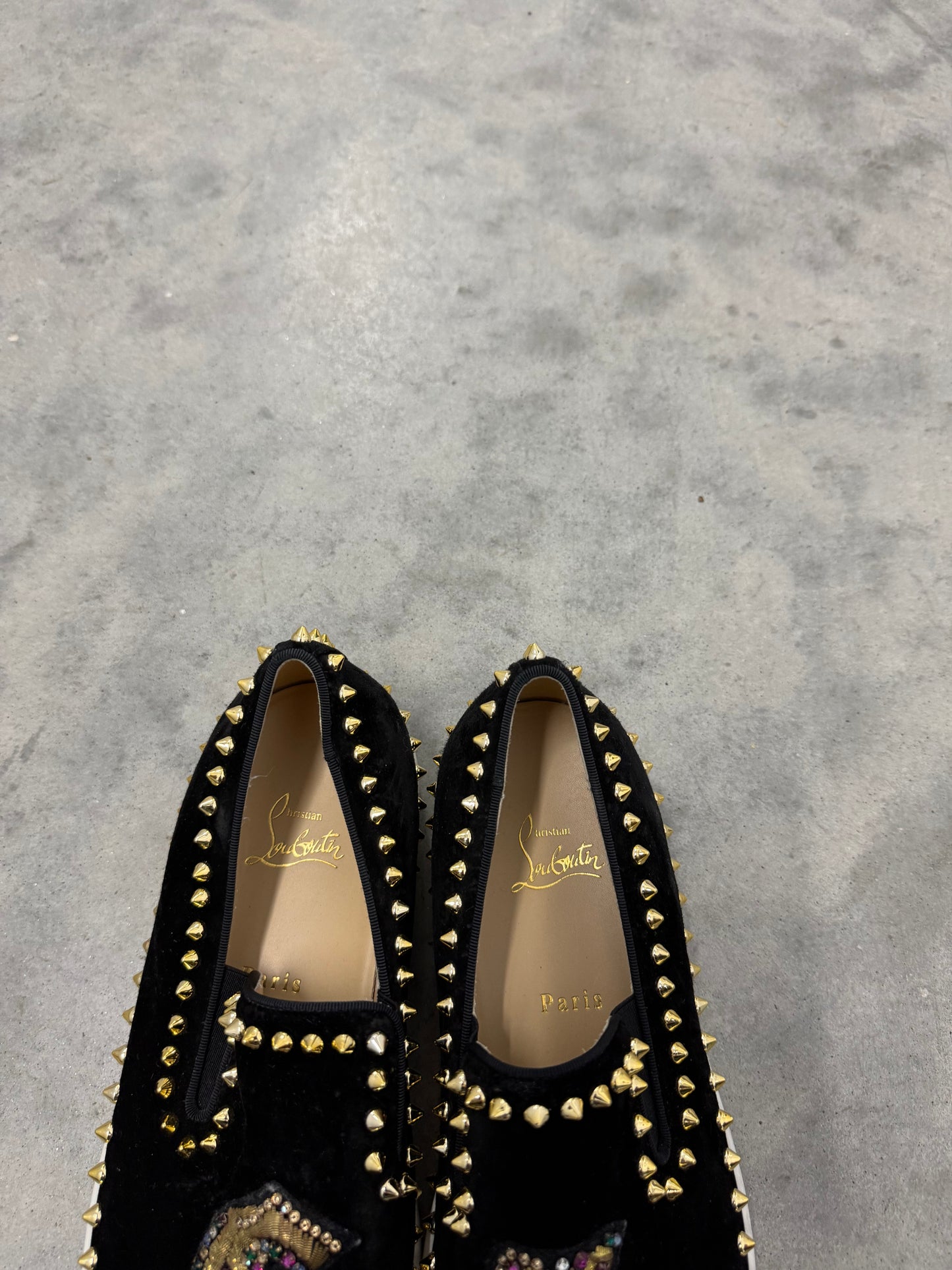 CHRISTIAN LOUBOUTIN ROLLER BOAT “ Black Gold “