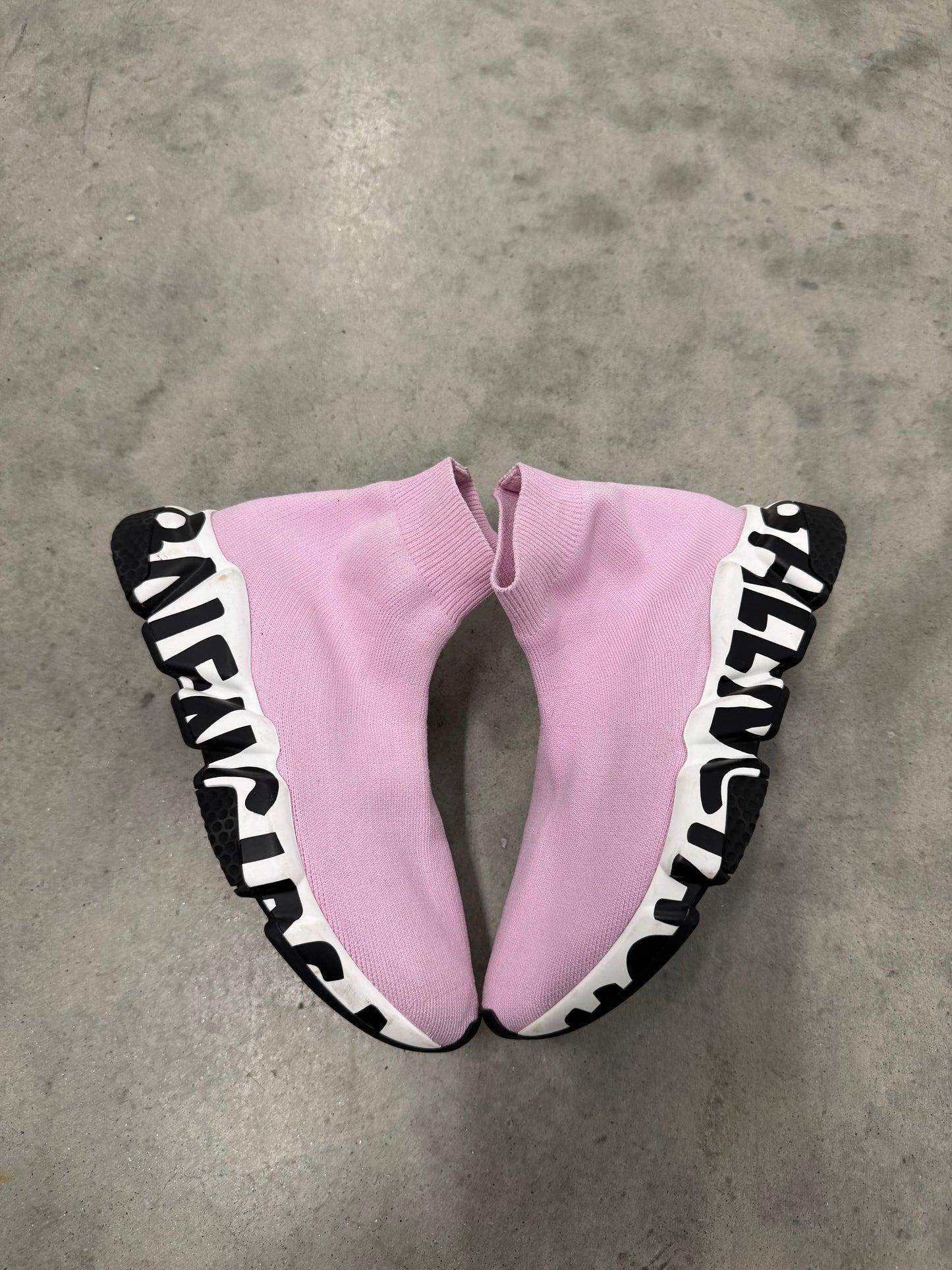 BALENCIAGA SPEED TRAINER “ Midsole Graffiti - Light Pink “