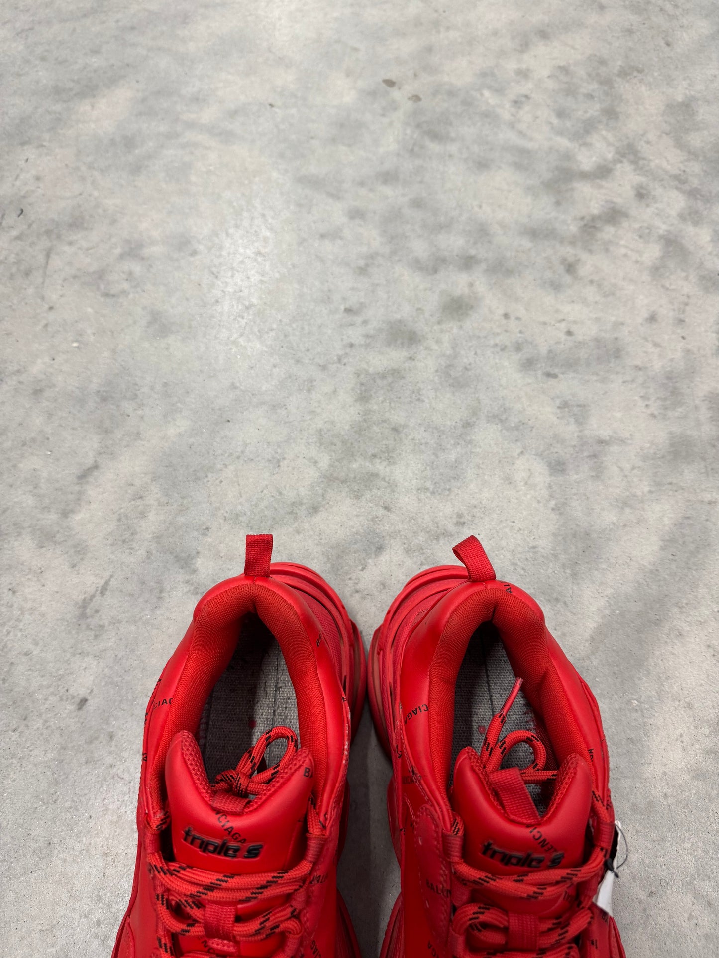 BALENCIAGA TRIPLE S SNEAKERS “ All Over Logo - Red “