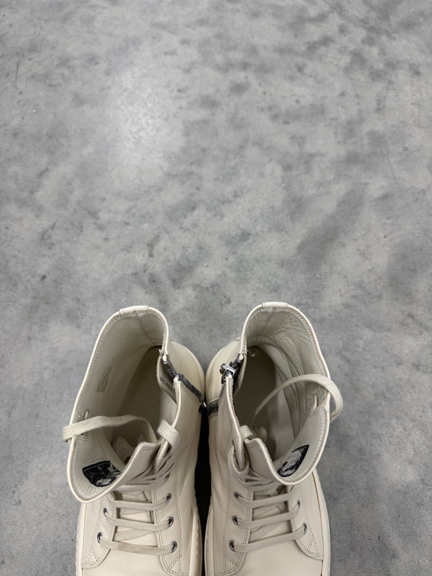 RICK OWENS MEGA BUMPER SNEAKERS “ Milk “