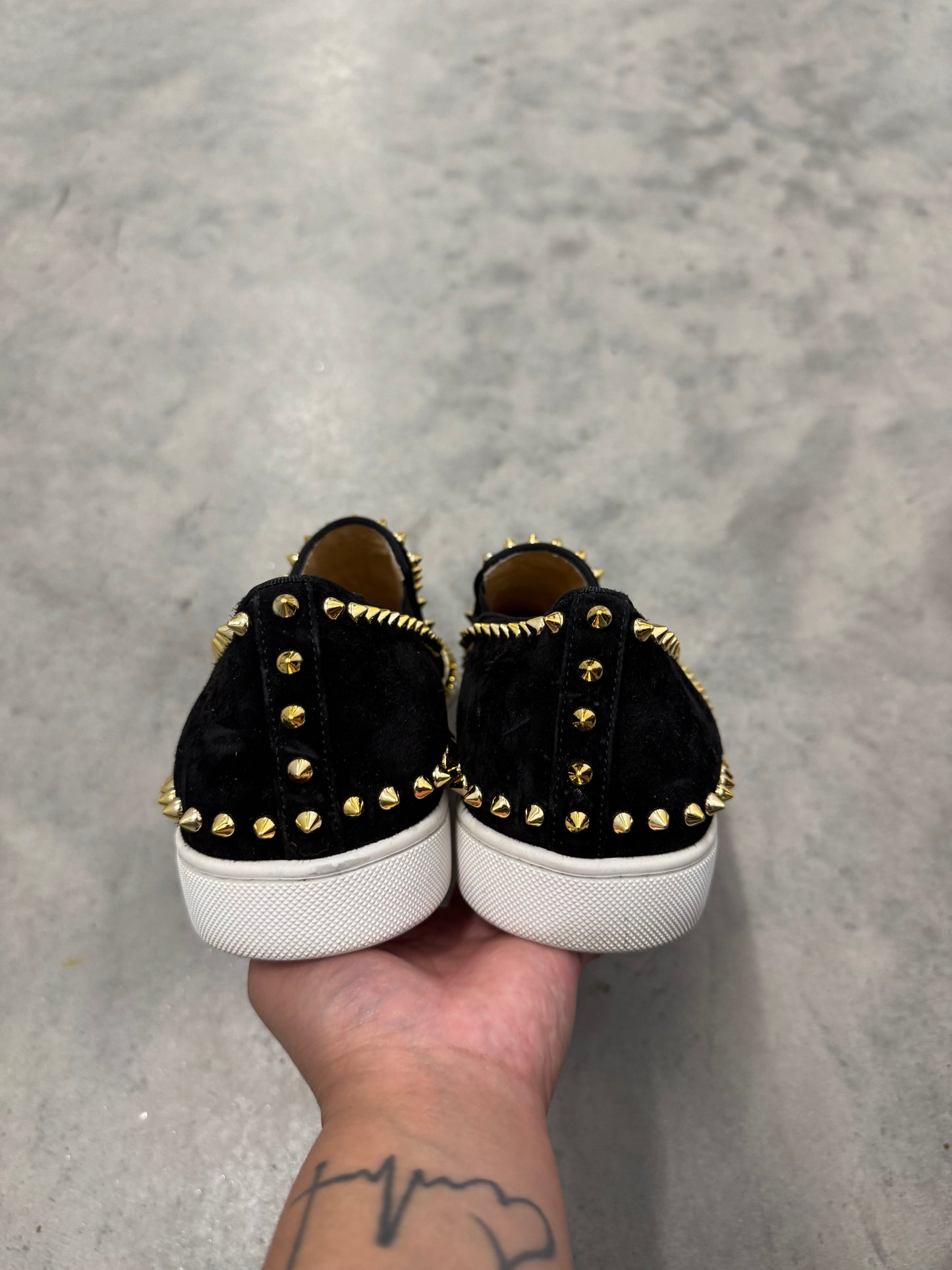 CHRISTIAN LOUBOUTIN ROLLER BOAT “ Black Gold “