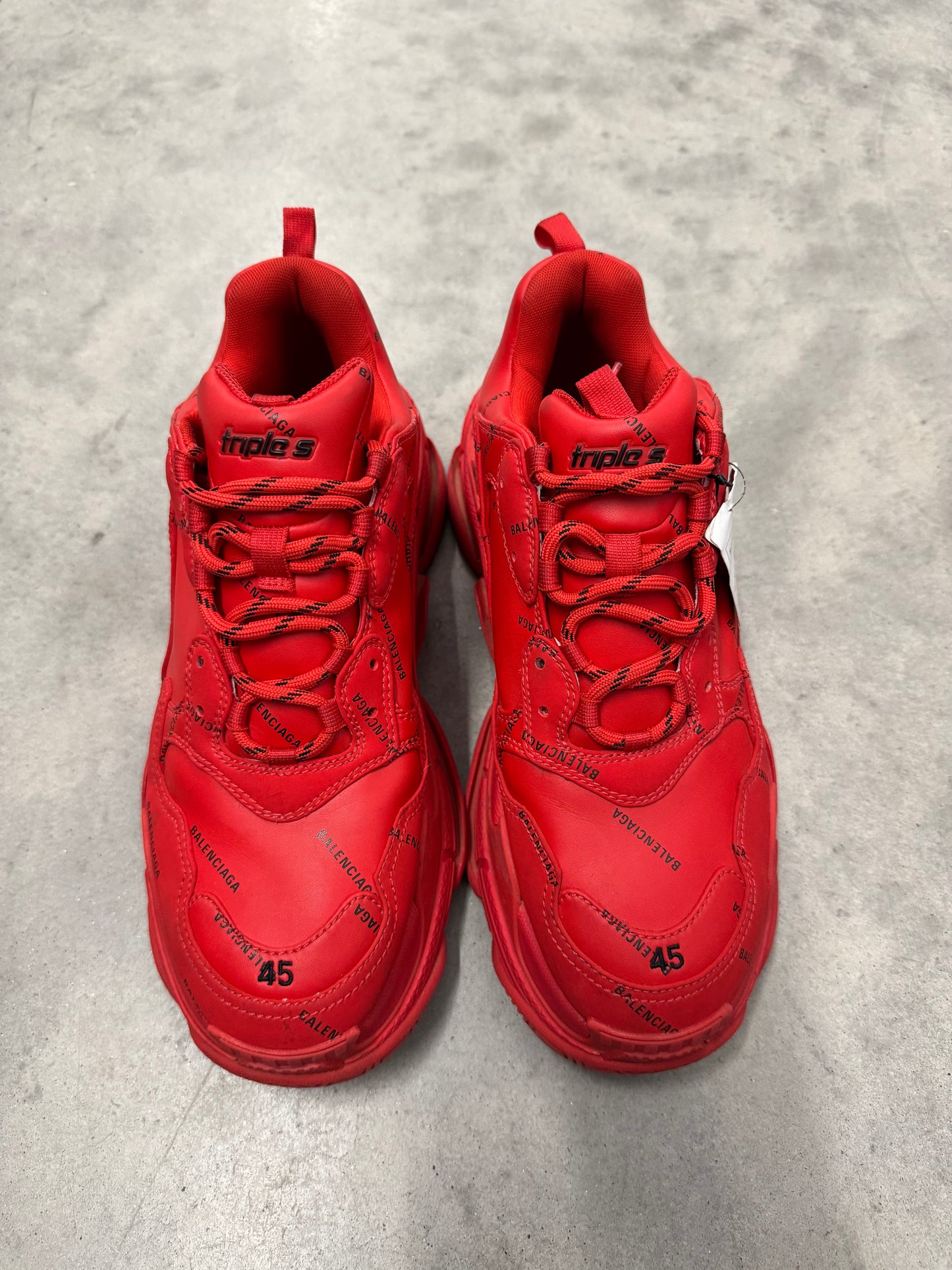 BALENCIAGA TRIPLE S SNEAKERS “ All Over Logo - Red “