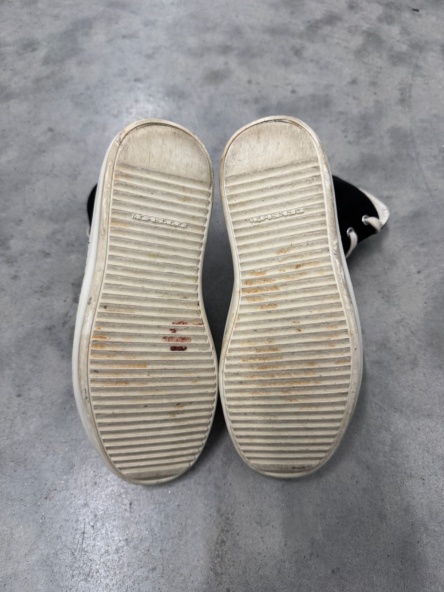 RICK OWENS DRKSHDW STROBE COTTON DENIM HIGH “ Black Milk “