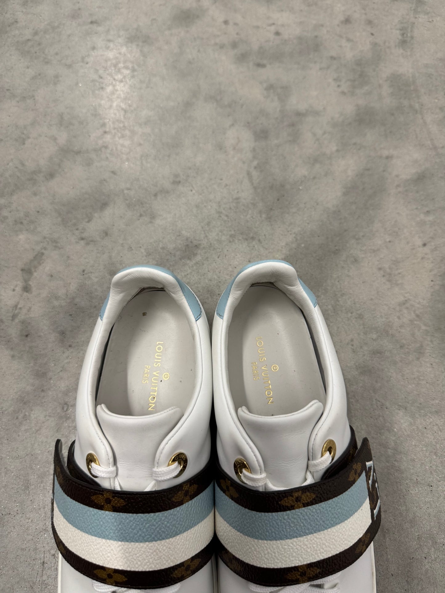 LOUIS VUITTON FRONTROW SNEAKERS “ White Brown “