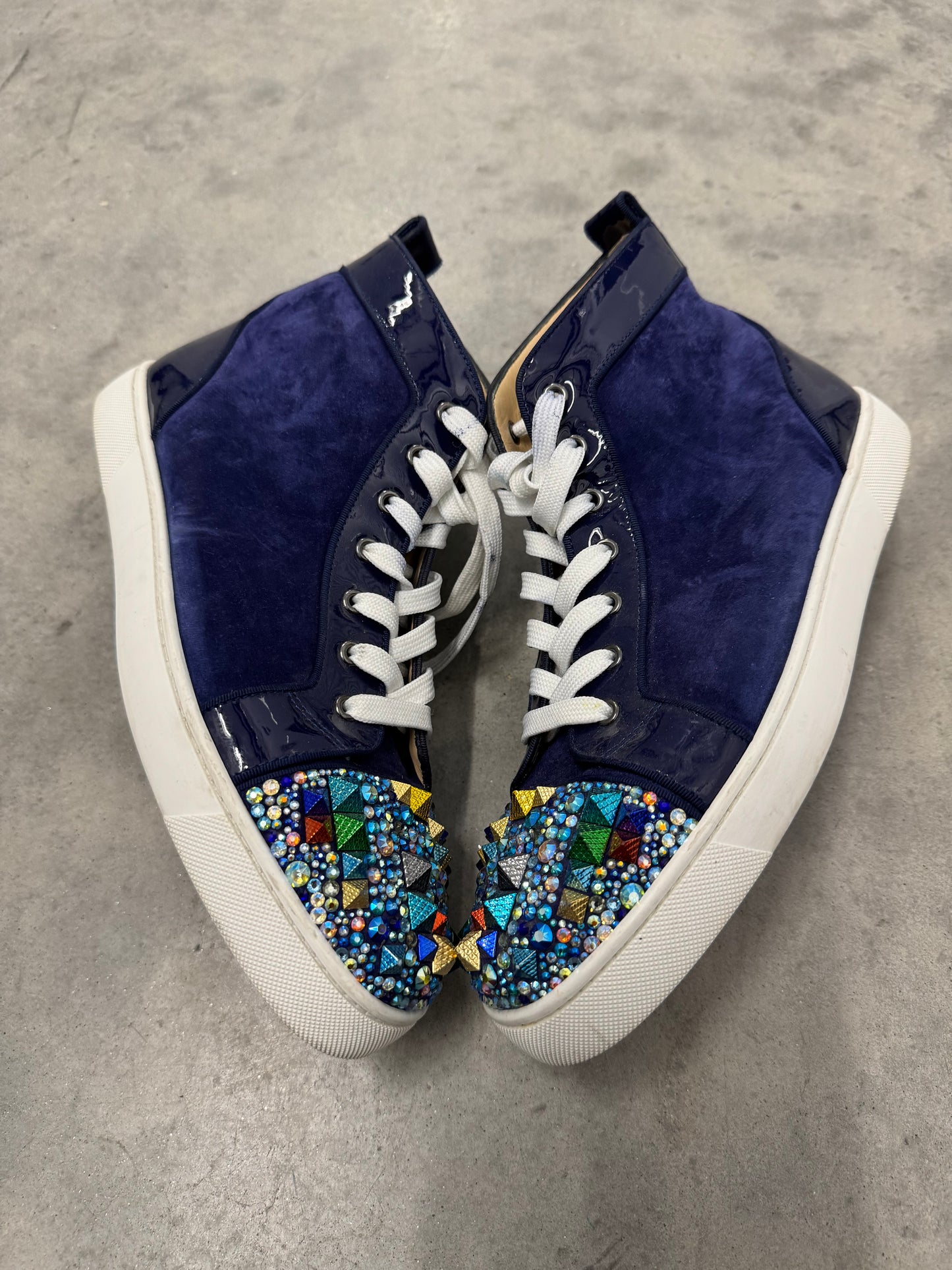 CHRISTIAN LOUBOUTIN MIXKEOLOUIS FLAT “ Navy - Multicolor “