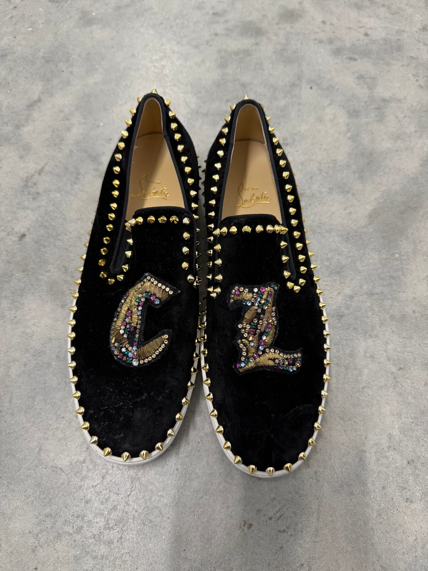CHRISTIAN LOUBOUTIN ROLLER BOAT “ Black Gold “