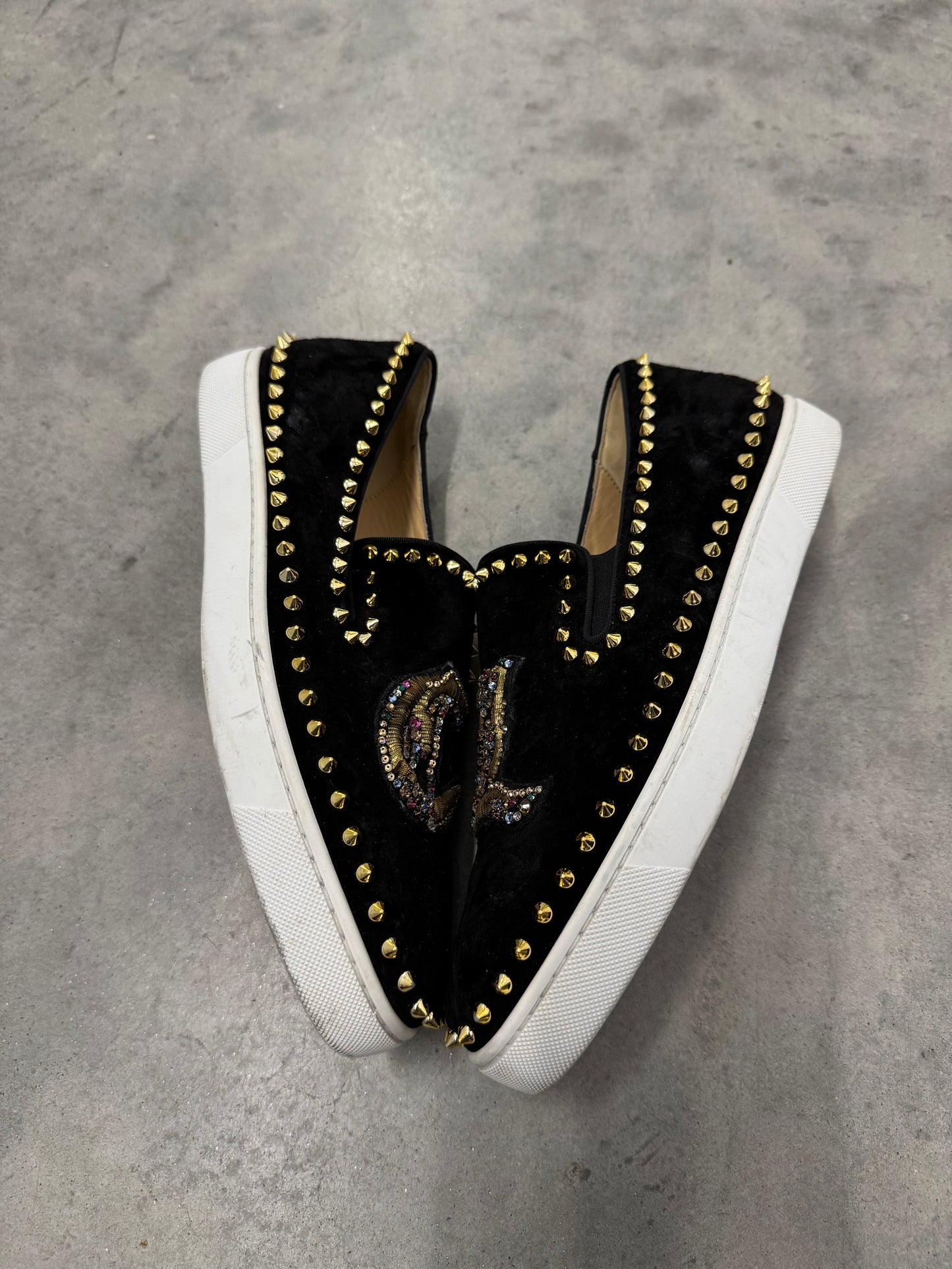 CHRISTIAN LOUBOUTIN ROLLER BOAT “ Black Gold “