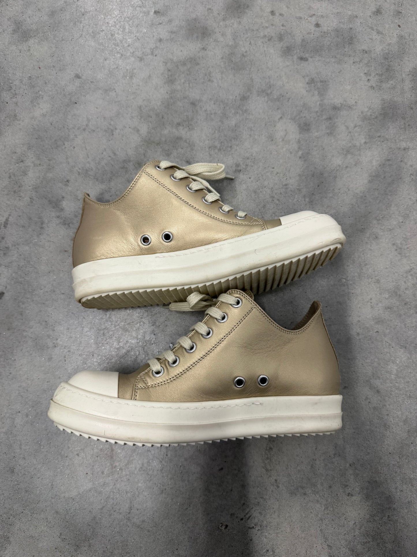 RICK OWENS HOLLYWOOD RUNWAY LOW “ Gold “