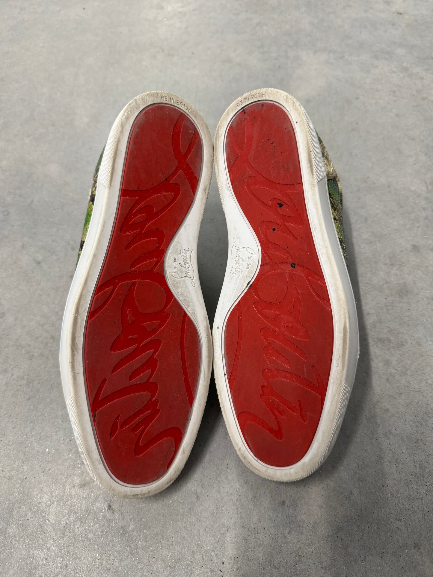 CHRISTIAN LOUBOUTIN LOUIS ORLATO HIGH TOP SNEAKER “ Multicolor Python “