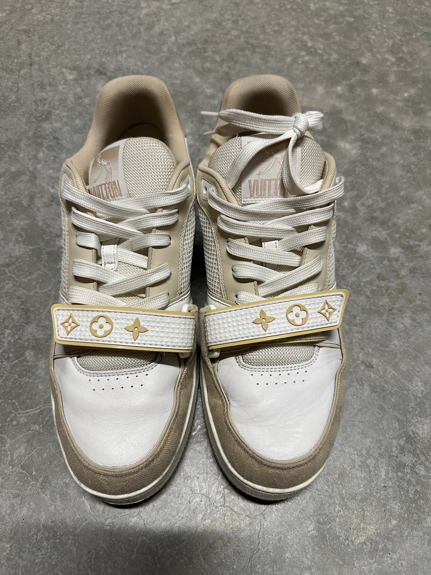 LOUIS VUITTON TRAINER “ beige monogram denim “