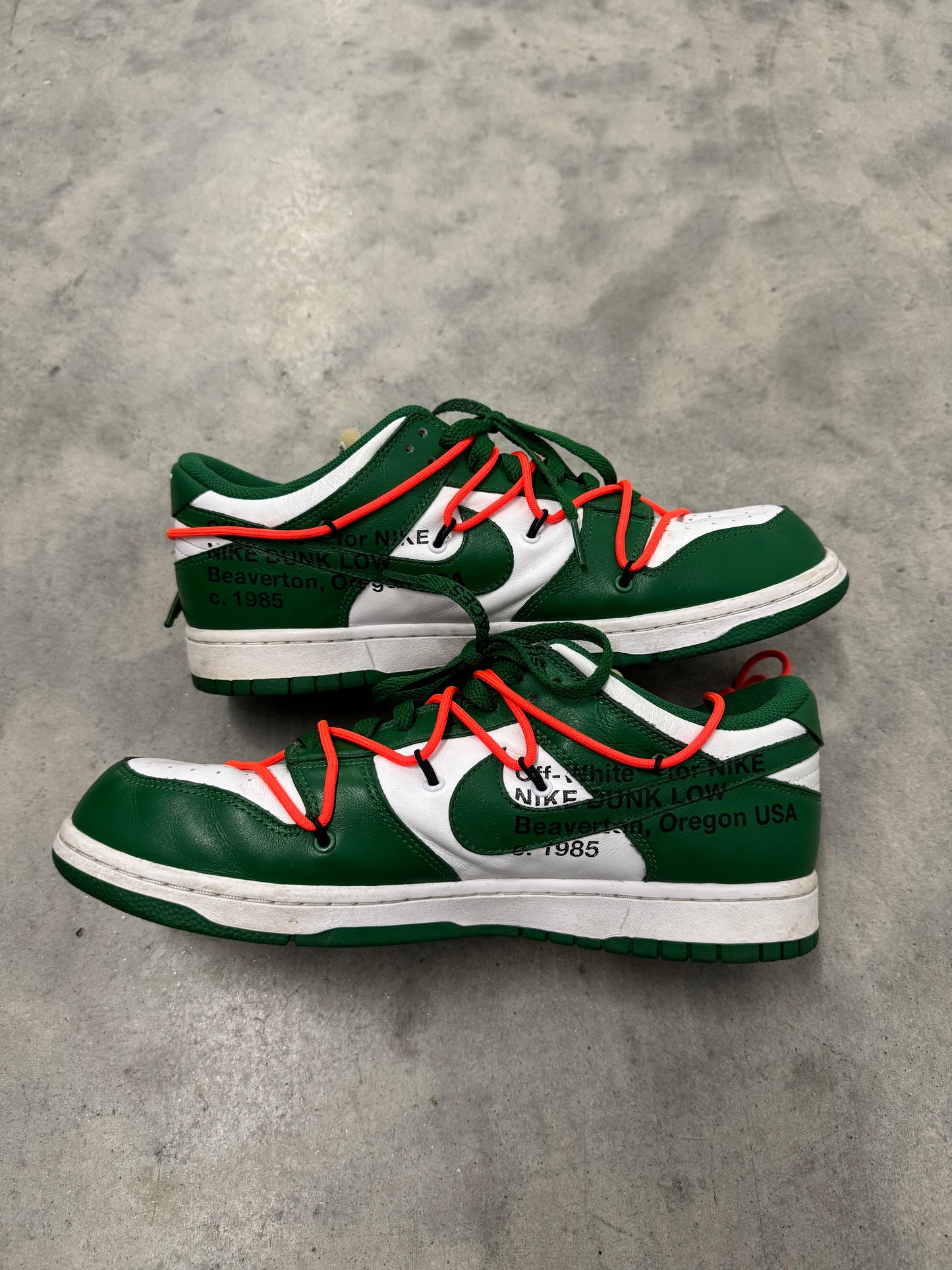 OFF-WHITE NIKE DUNK LOW “ Pine Green “