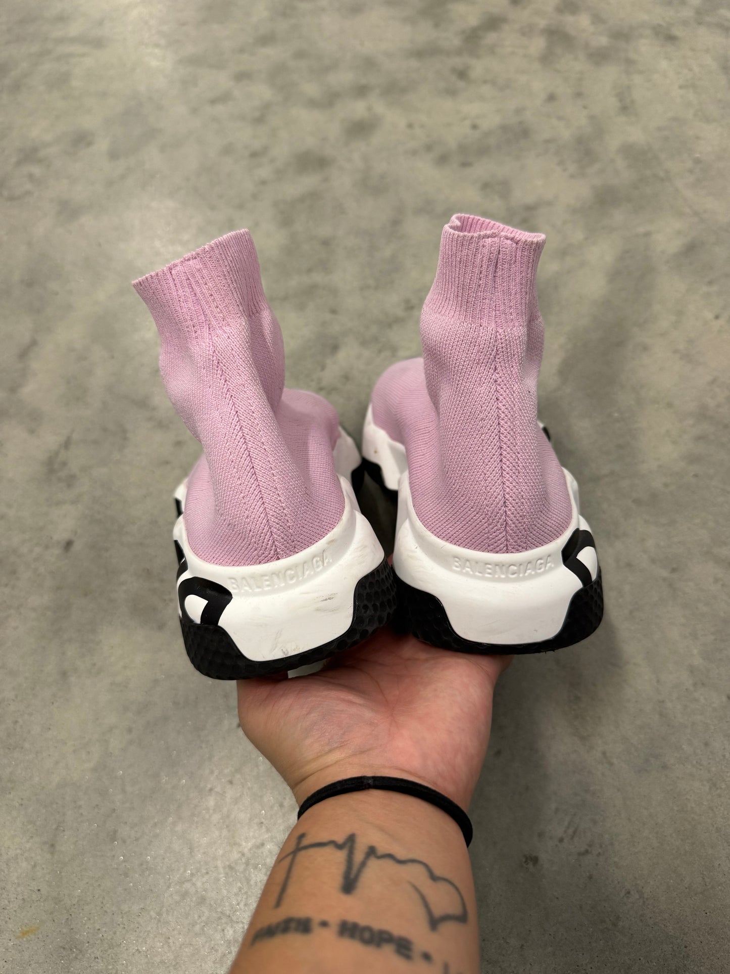BALENCIAGA SPEED TRAINER “ Midsole Graffiti - Light Pink “