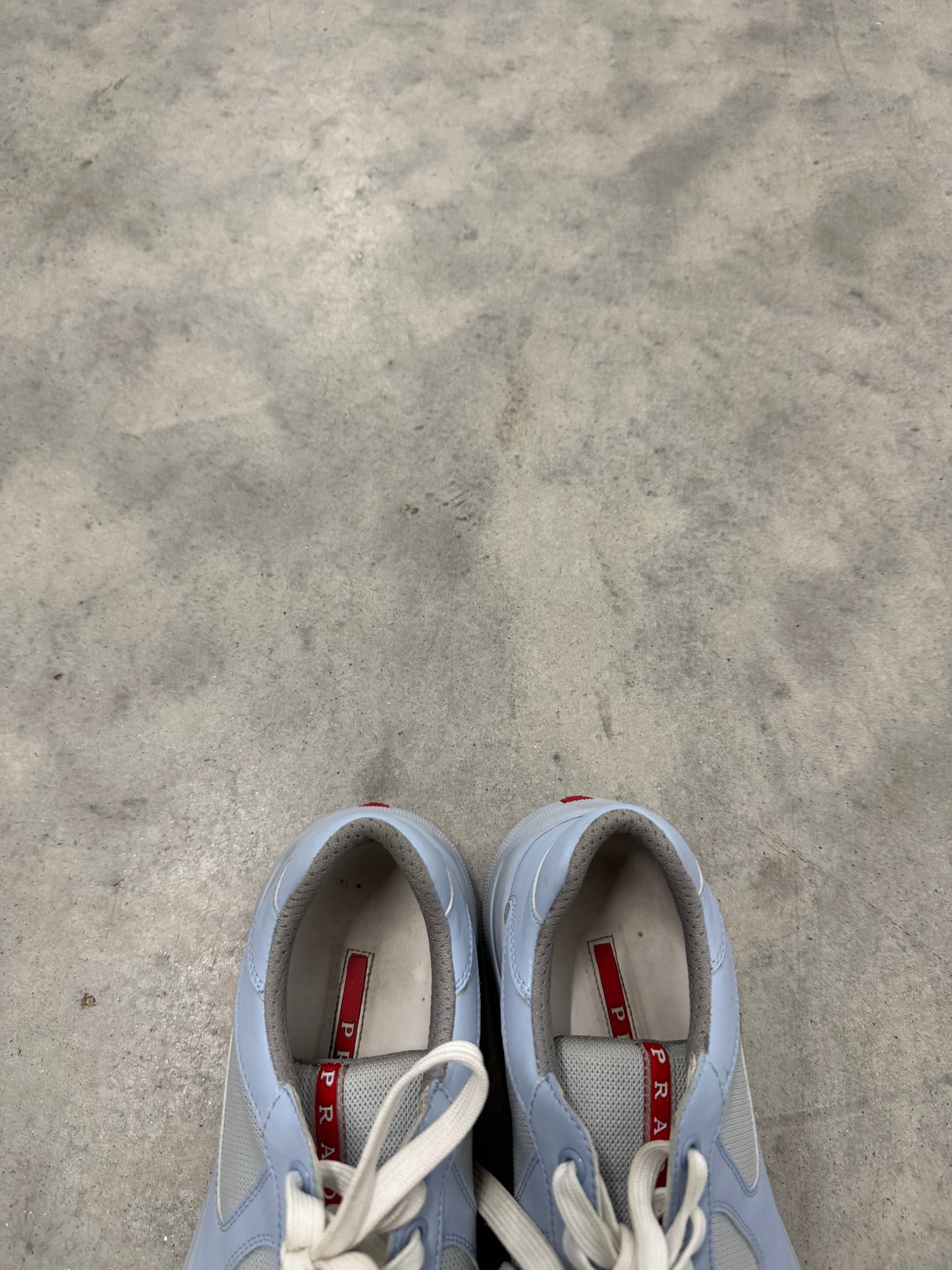 PRADA AMERICA’S CUP SOFT RUBBER SNEAKERS “ Light Blue “