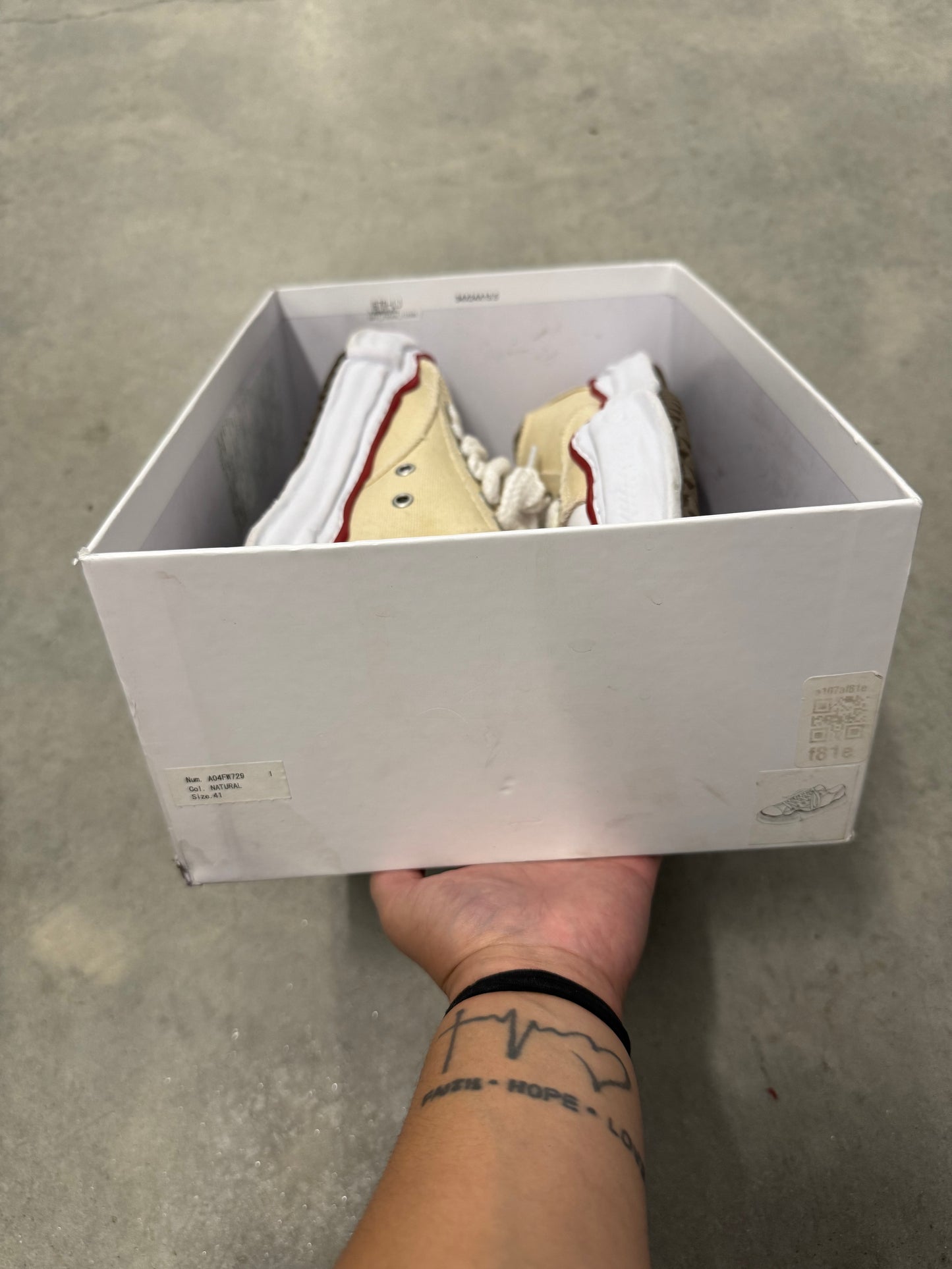 MAISON MIHARA YASUHIRO PETERSON OG SOLE CANVAS LOW “ Natural “
