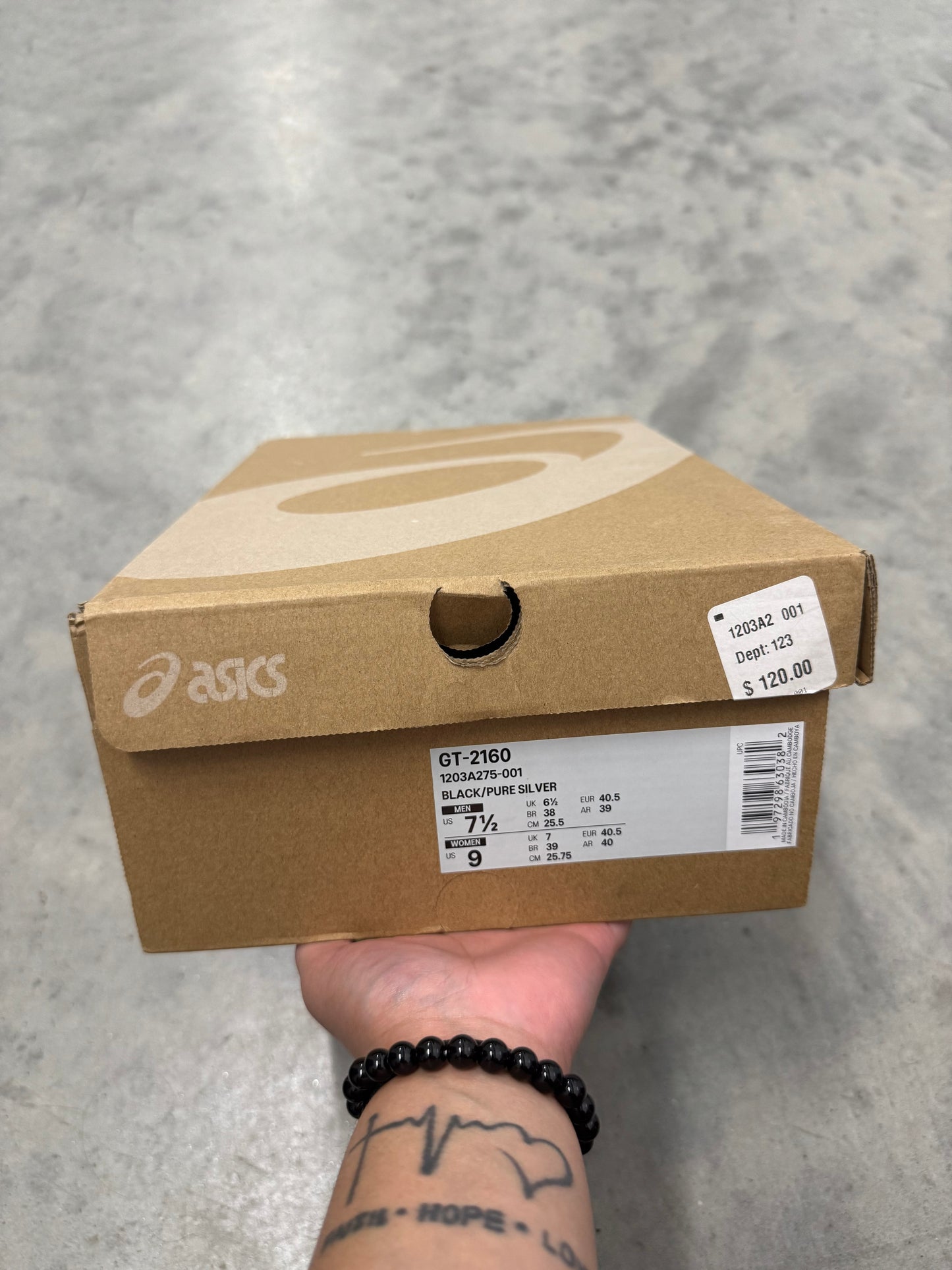 ASICS GT-2160 “ Black Pure silver “