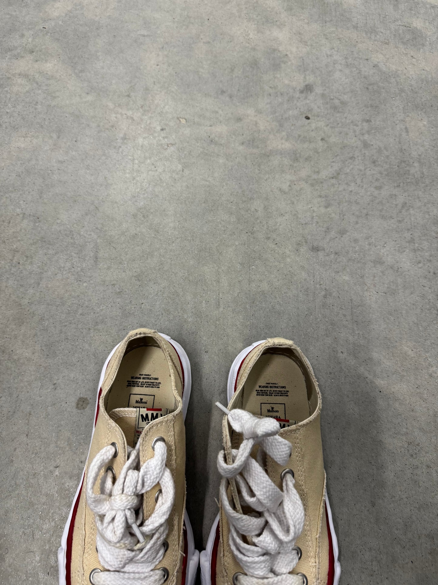 MAISON MIHARA YASUHIRO PETERSON OG SOLE CANVAS LOW “ Natural “