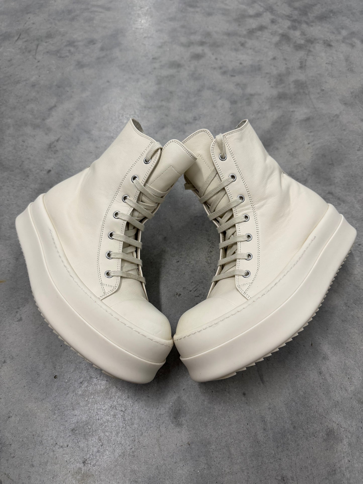 RICK OWENS MEGA BUMPER SNEAKERS “ Milk “