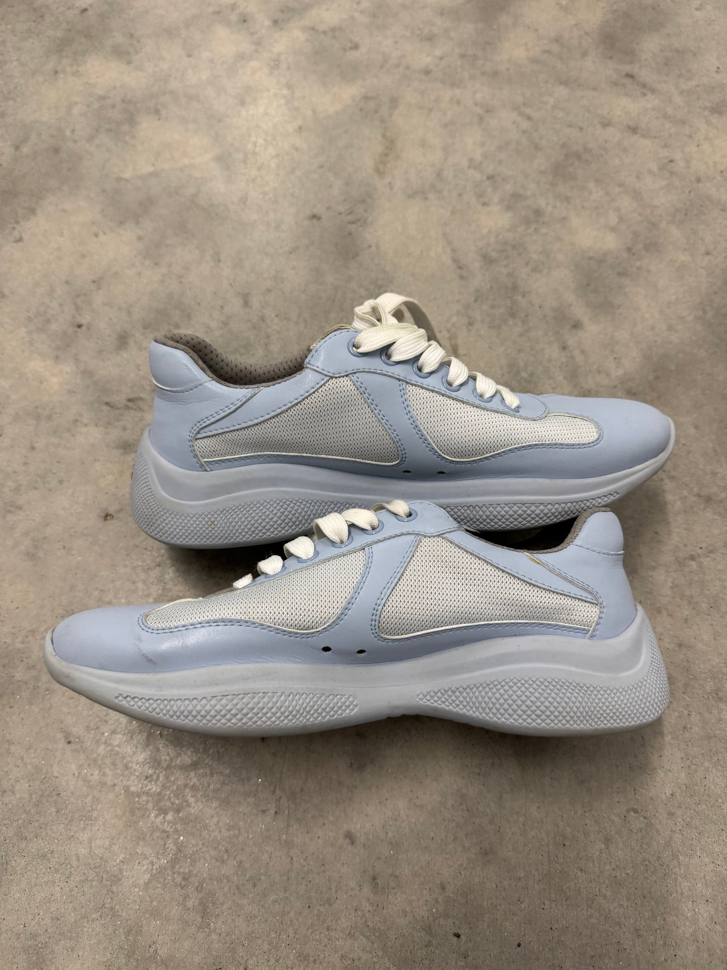 PRADA AMERICA’S CUP SOFT RUBBER SNEAKERS “ Light Blue “