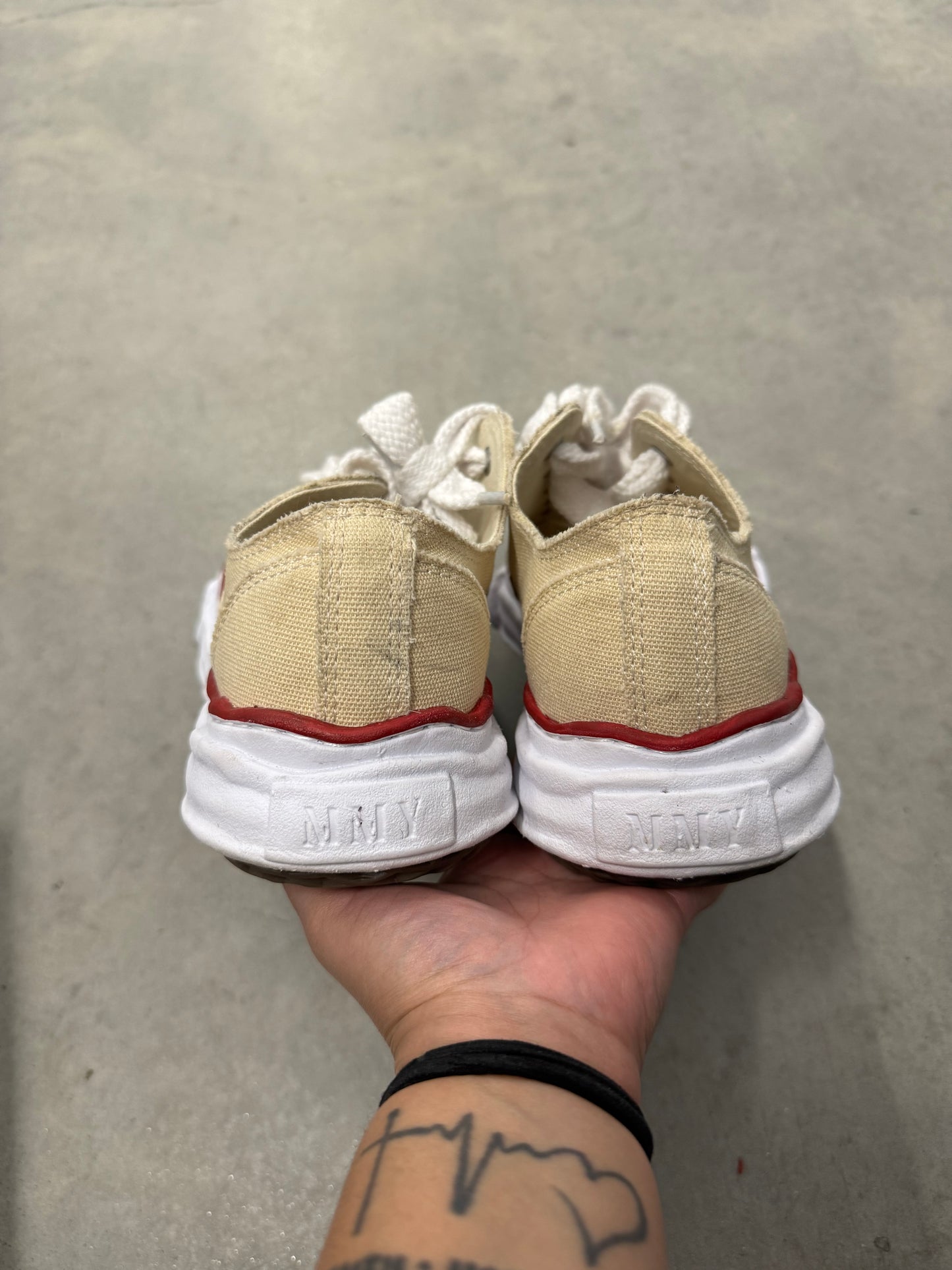 MAISON MIHARA YASUHIRO PETERSON OG SOLE CANVAS LOW “ Natural “