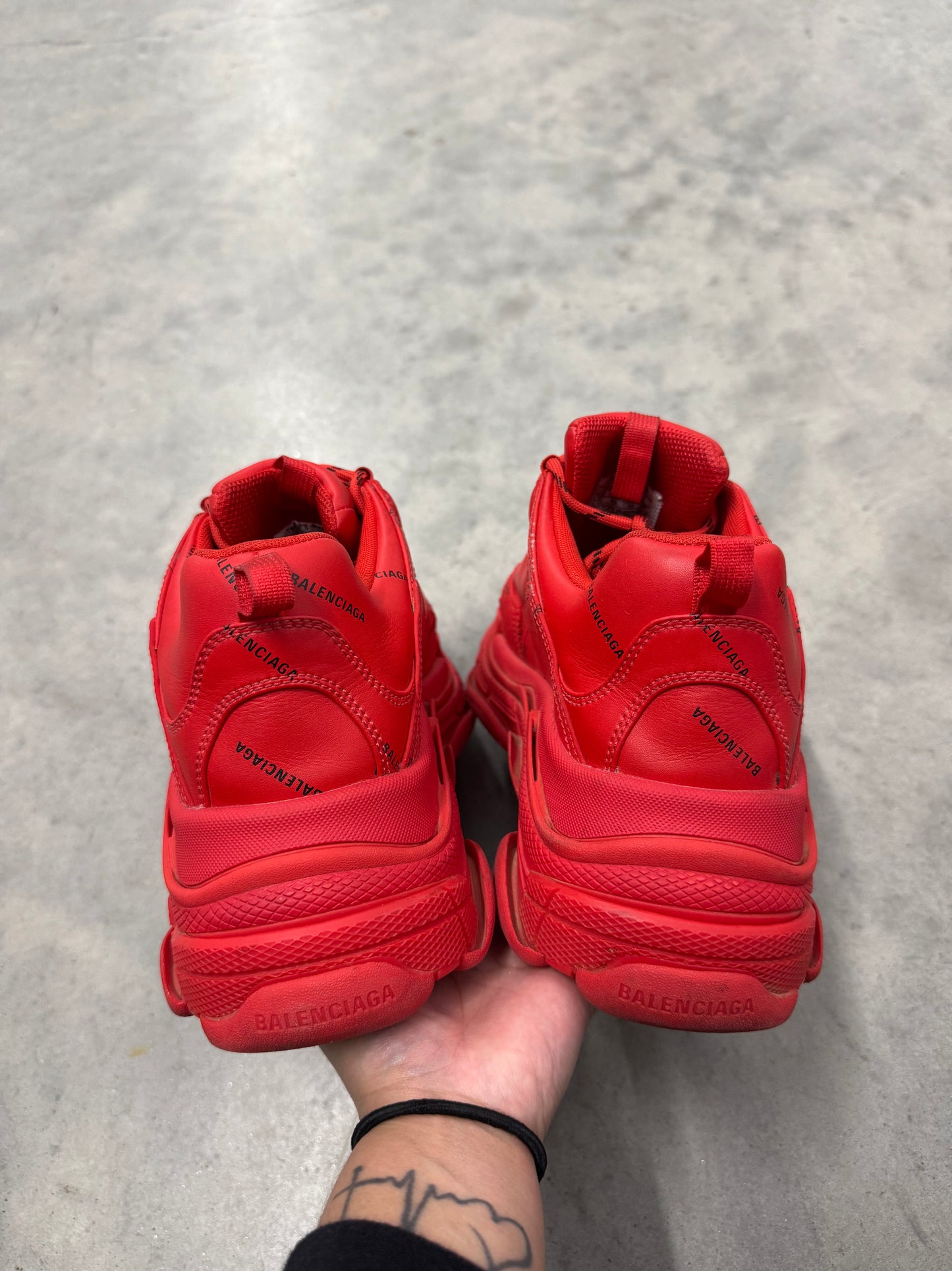 BALENCIAGA TRIPLE S SNEAKERS “ All Over Logo - Red “
