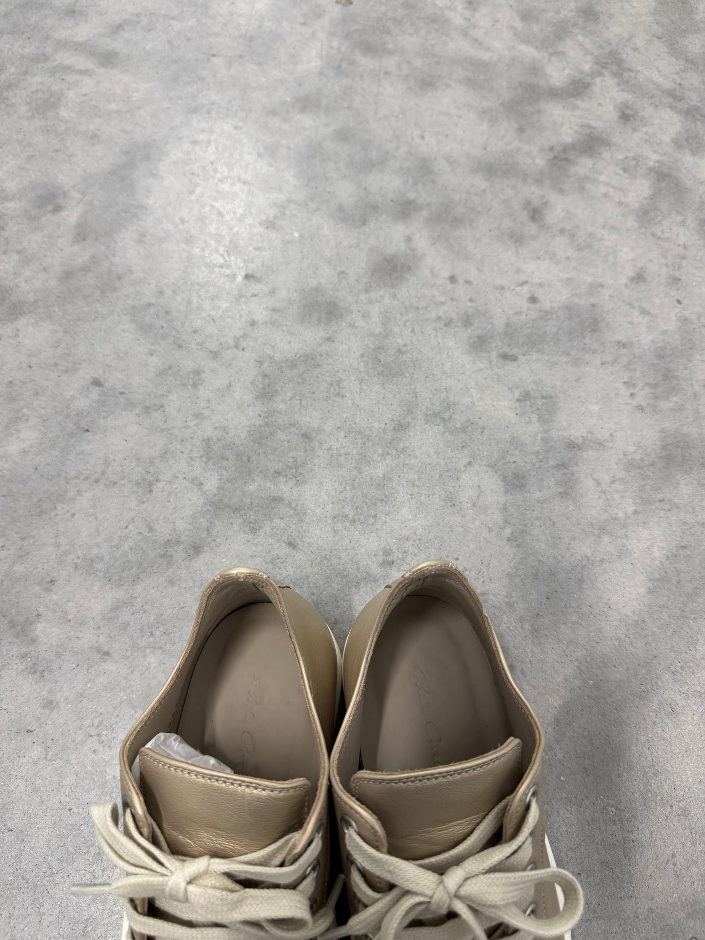 RICK OWENS HOLLYWOOD RUNWAY LOW “ Gold “
