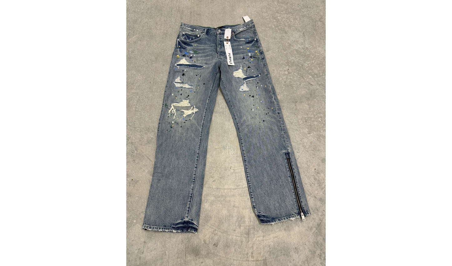 Brand new Purple Jeans "Light wash with zip"