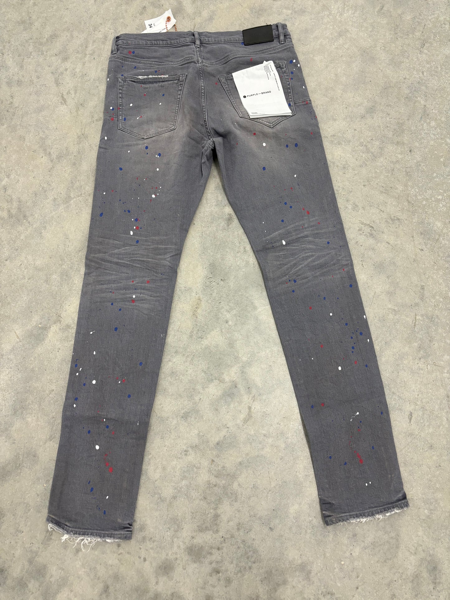 Brand new Purple Jeans "Washed Grey Paint"
