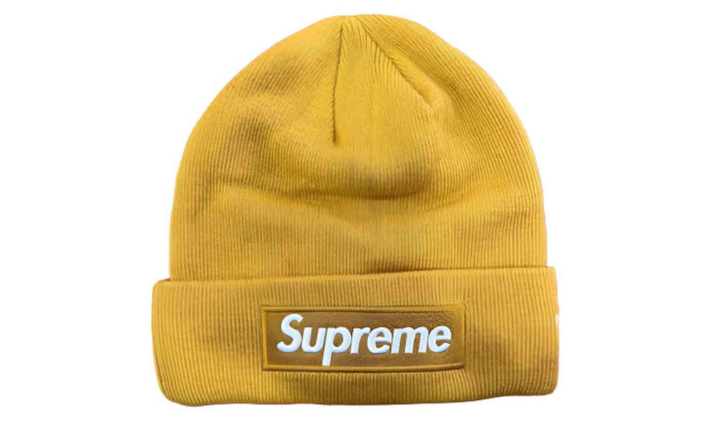 Supreme Beanie Box logo "Mustard" Brand new