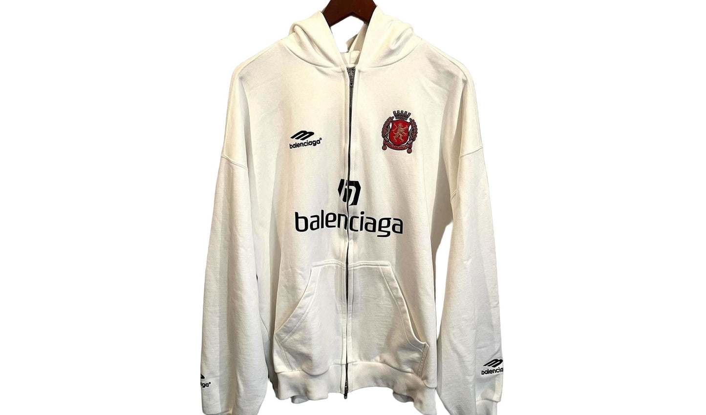 Balenciaga Soccer White Zip up Brand new
