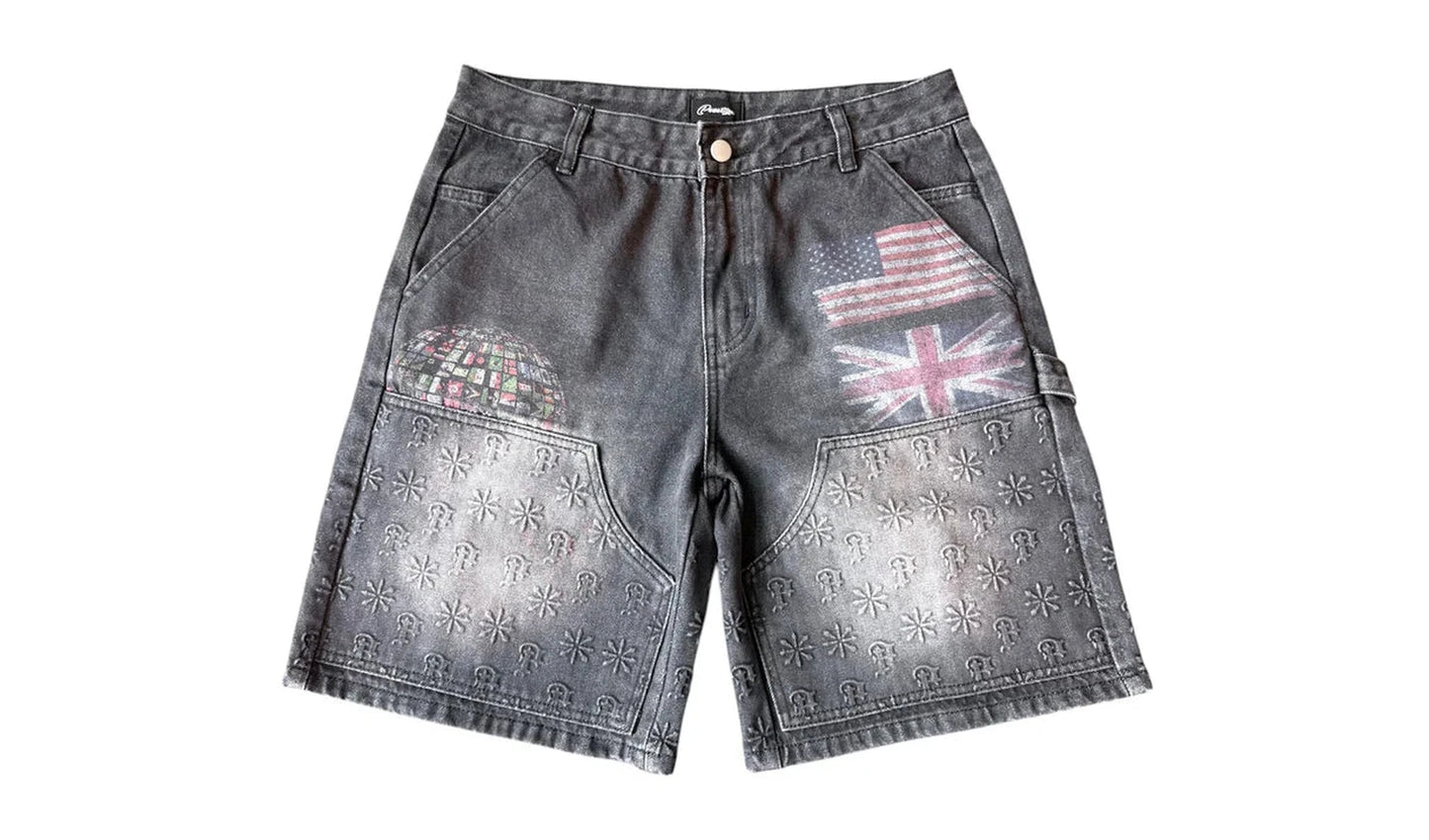 Prestige "Black Embossed Denim" Jorts Brand new