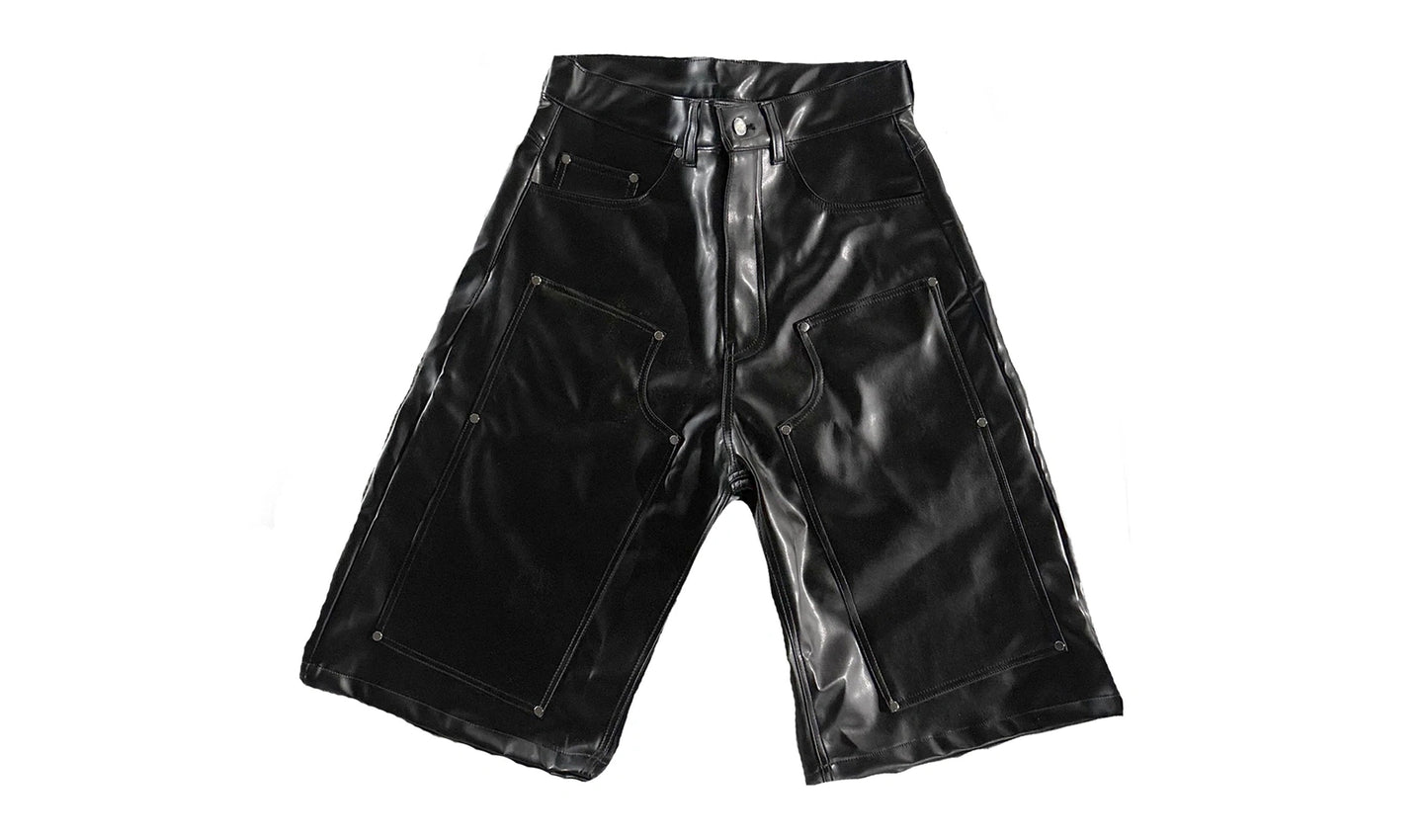 Onyx Leather Jorts Brand new