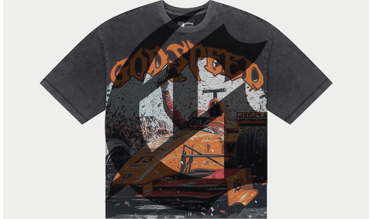 Brand new Godspeed Tee "F1 Finishline (Grey wash) "
