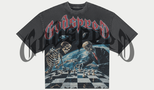Brand new Godspeed Tee "Checkmate (Grey wash)"