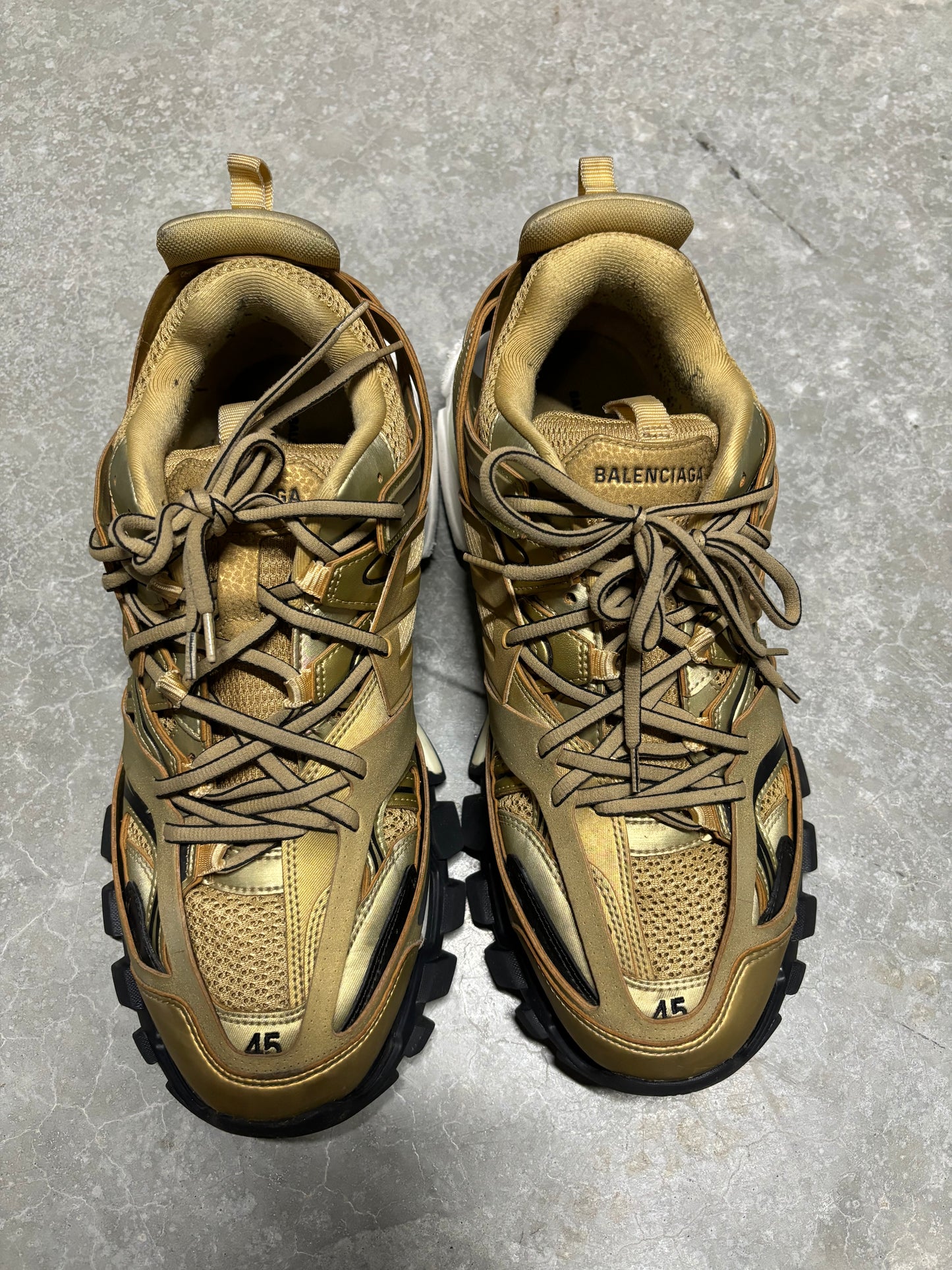 BALENCIAGA TRACK “ metallic gold “