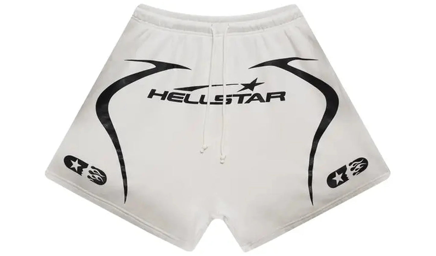 Hellstar warm up shorts "White" Brand new