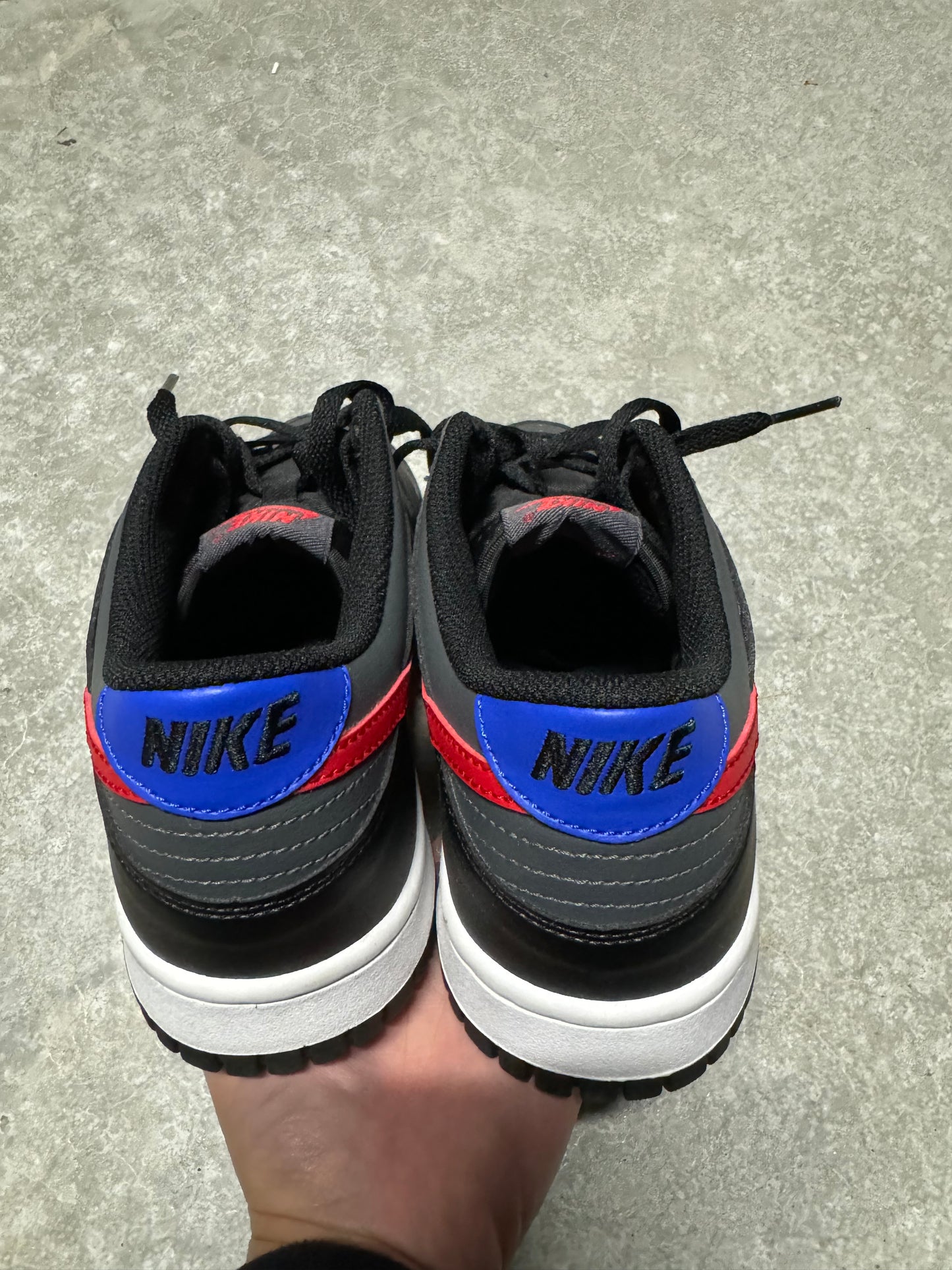 DUNK LOW “ black red blue “