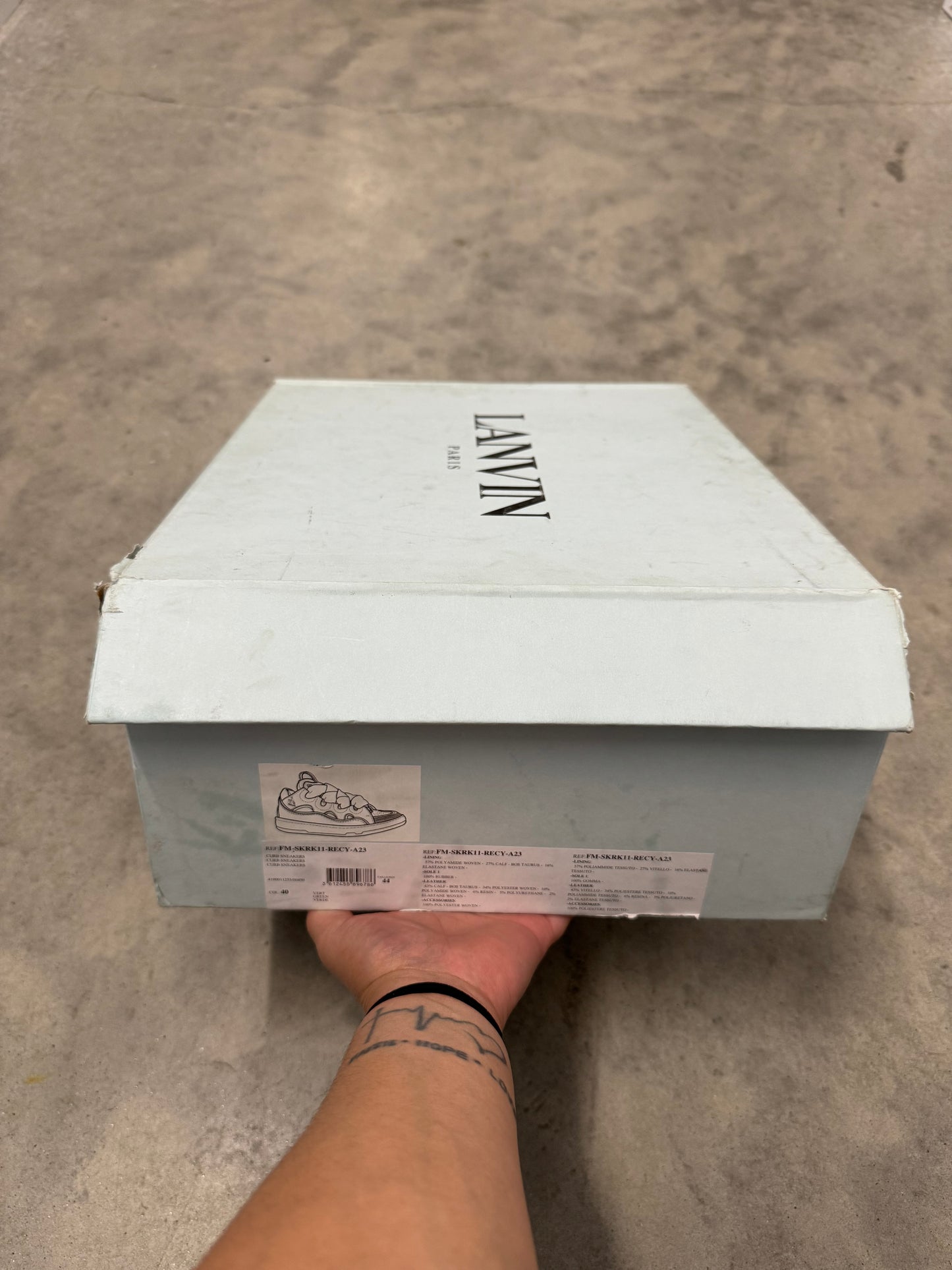 LANVIN CURB SNEAKERS “ Green “