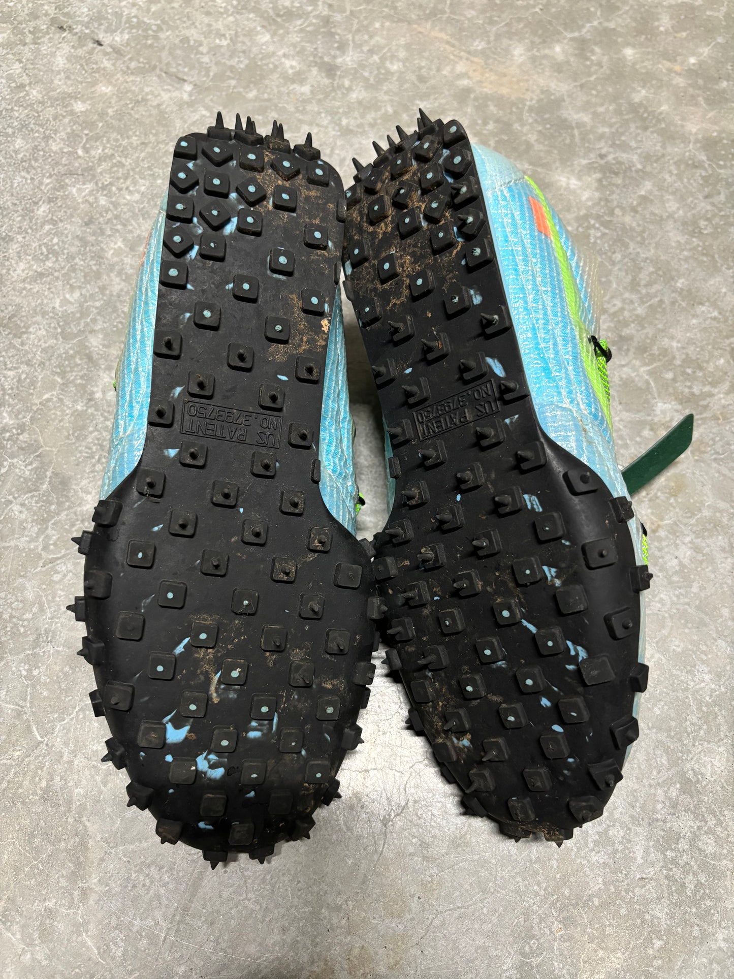 OFF WHITE WAFFLE RACER “ vivid sky and electric green “