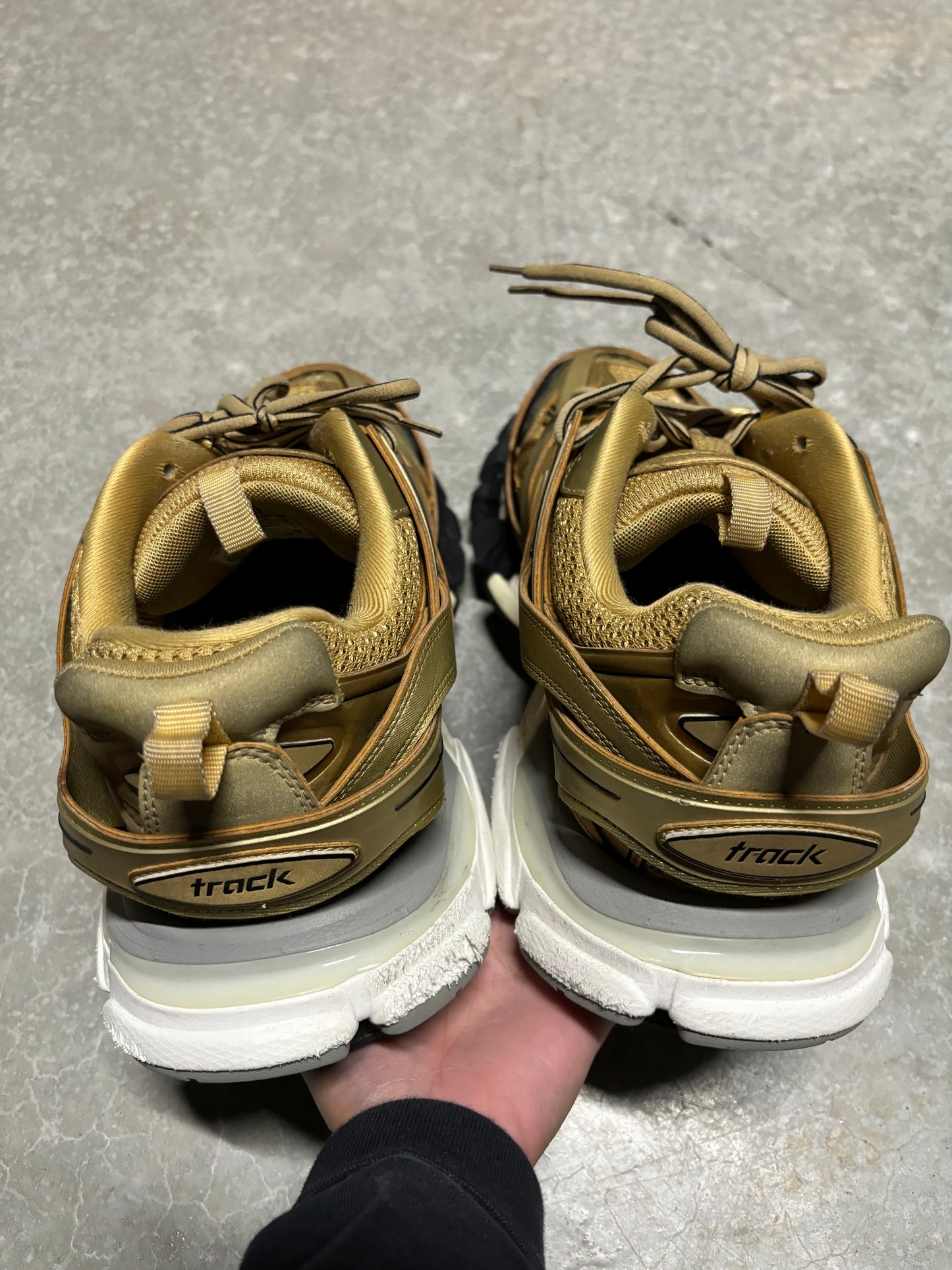 BALENCIAGA TRACK “ metallic gold “