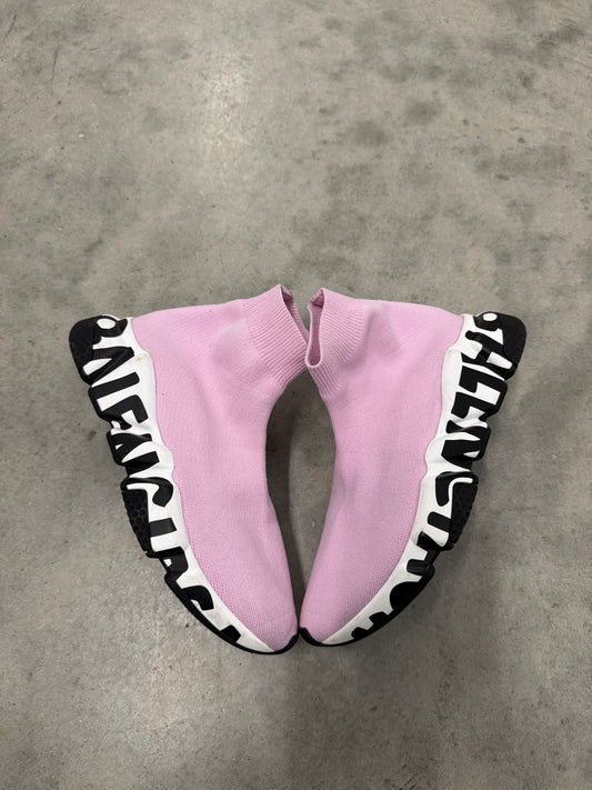 BALENCIAGA SPEED TRAINER “ Midsole Graffiti - Light Pink “