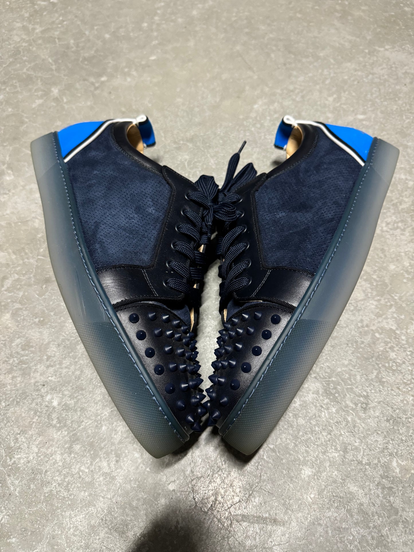 CHRISTIAN LOUBOUTIN JUNIOR SPIKES “ Version Blue “