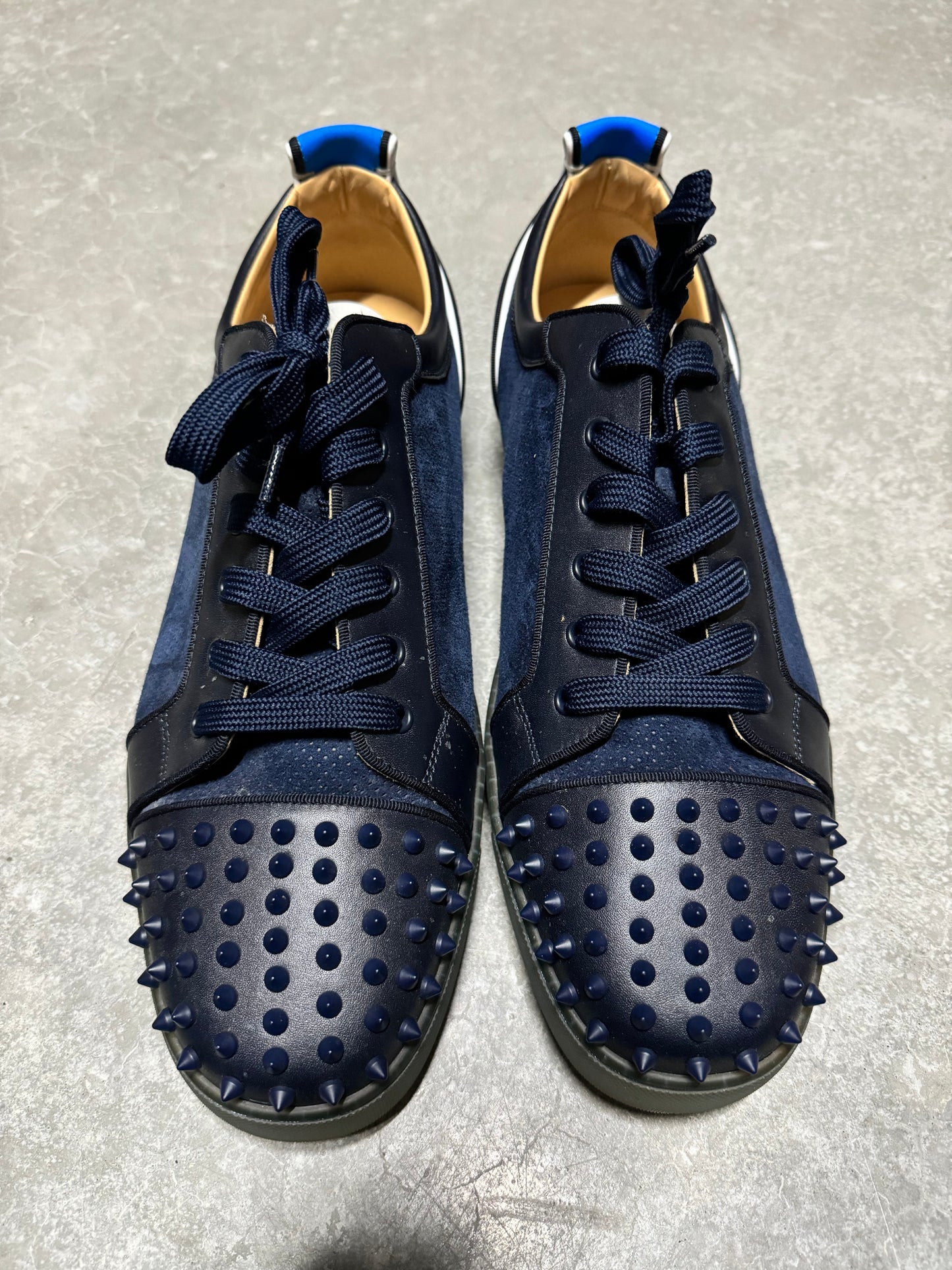 CHRISTIAN LOUBOUTIN JUNIOR SPIKES “ Version Blue “